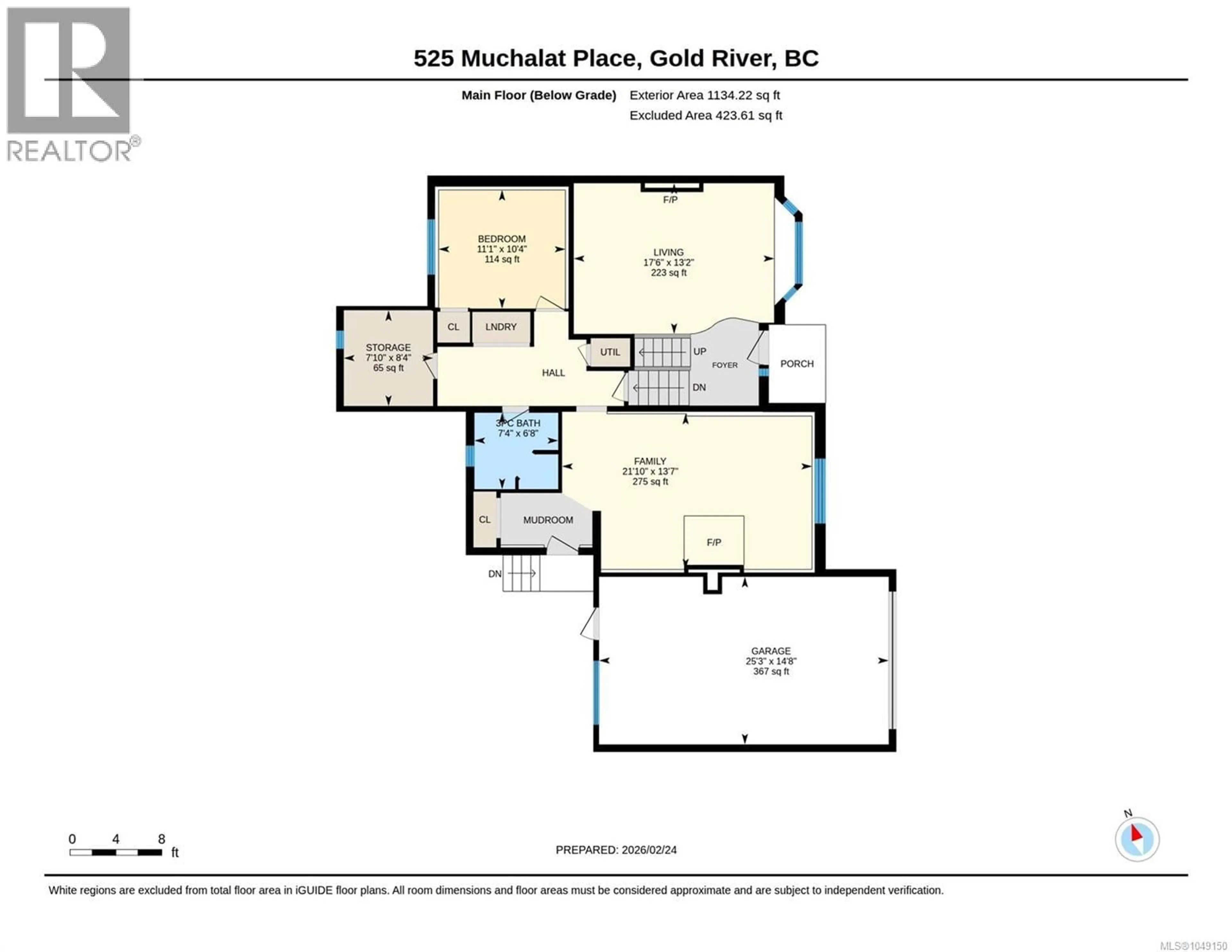 Floor plan for 525 MUCHALAT COURT, Gold River British Columbia V0P1G0