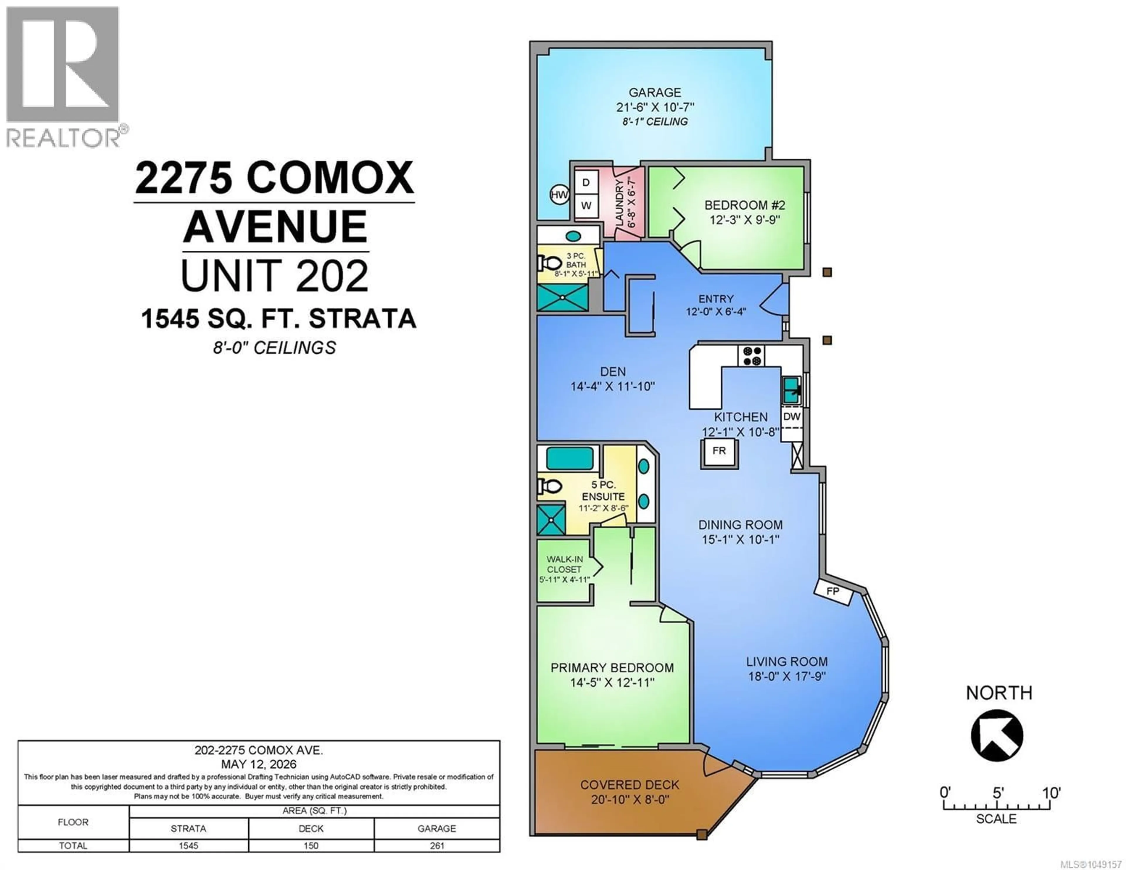 Floor plan for 202 - 2275 COMOX AVENUE, Comox British Columbia V9M1X6