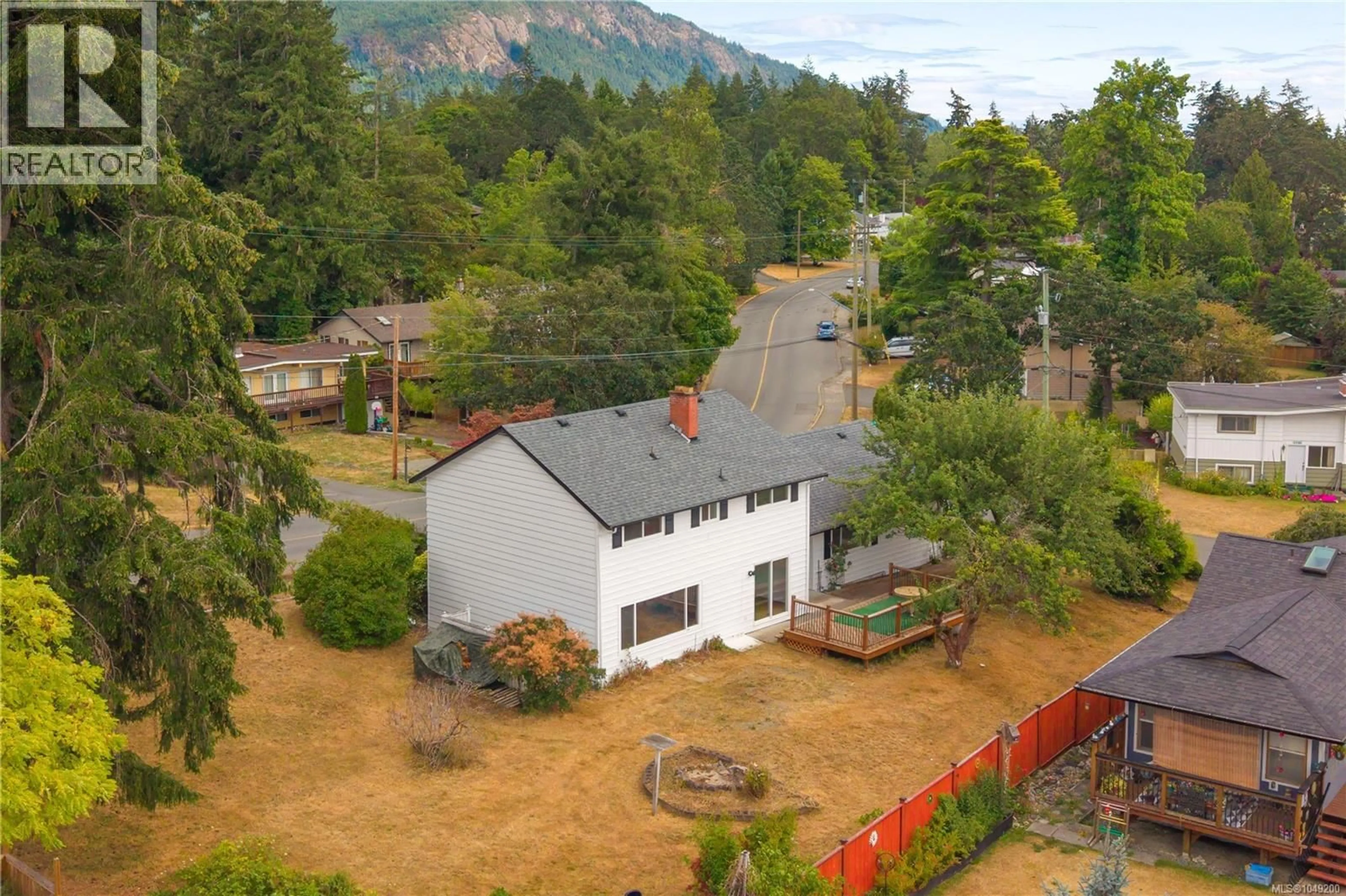 A pic from outside/outdoor area/front of a property/back of a property/a pic from drone, mountain view for 5892 JAYNES ROAD, Duncan British Columbia V9L3C1