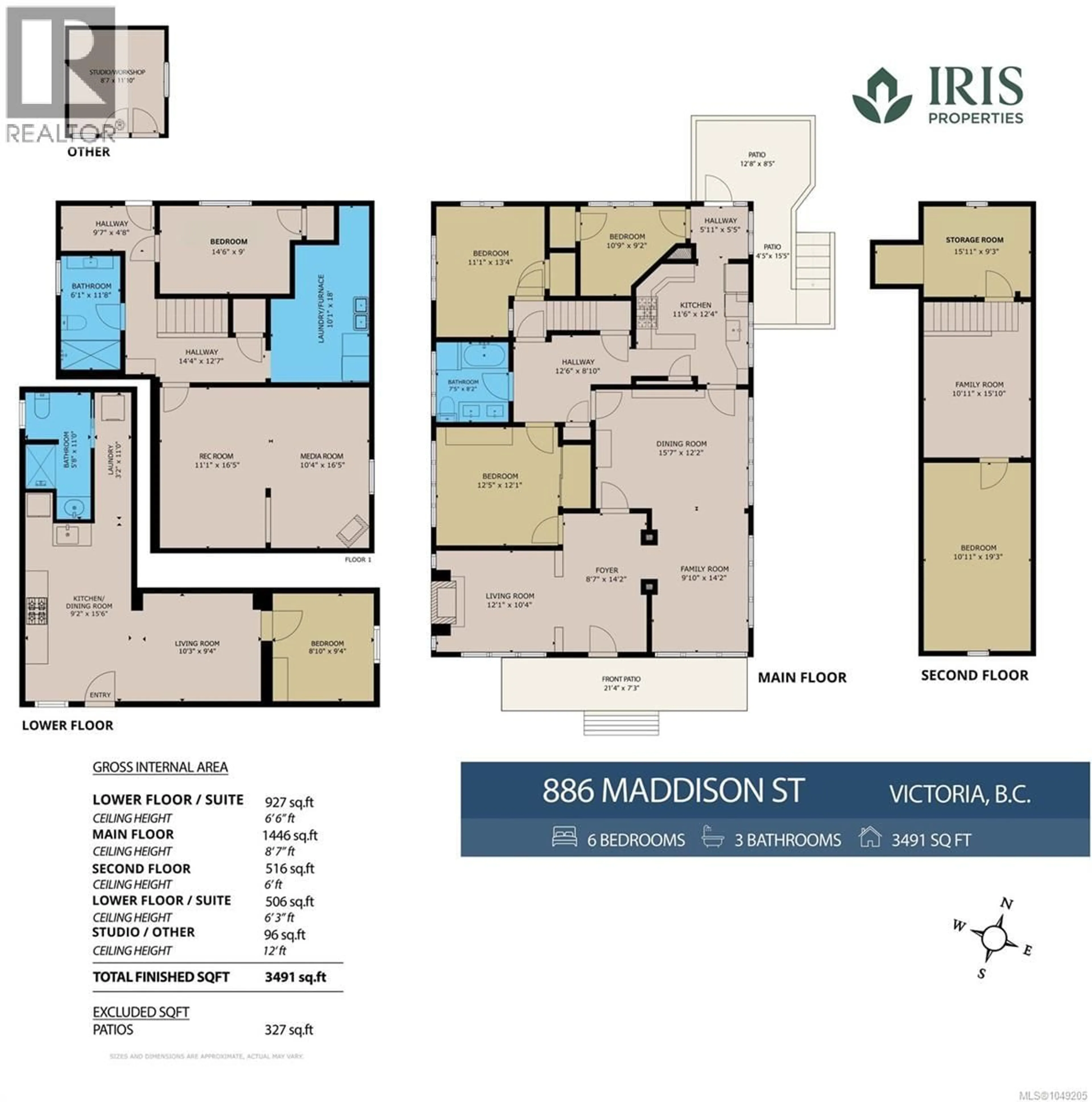 Floor plan for 886 MADDISON STREET, Victoria British Columbia V8S4C2