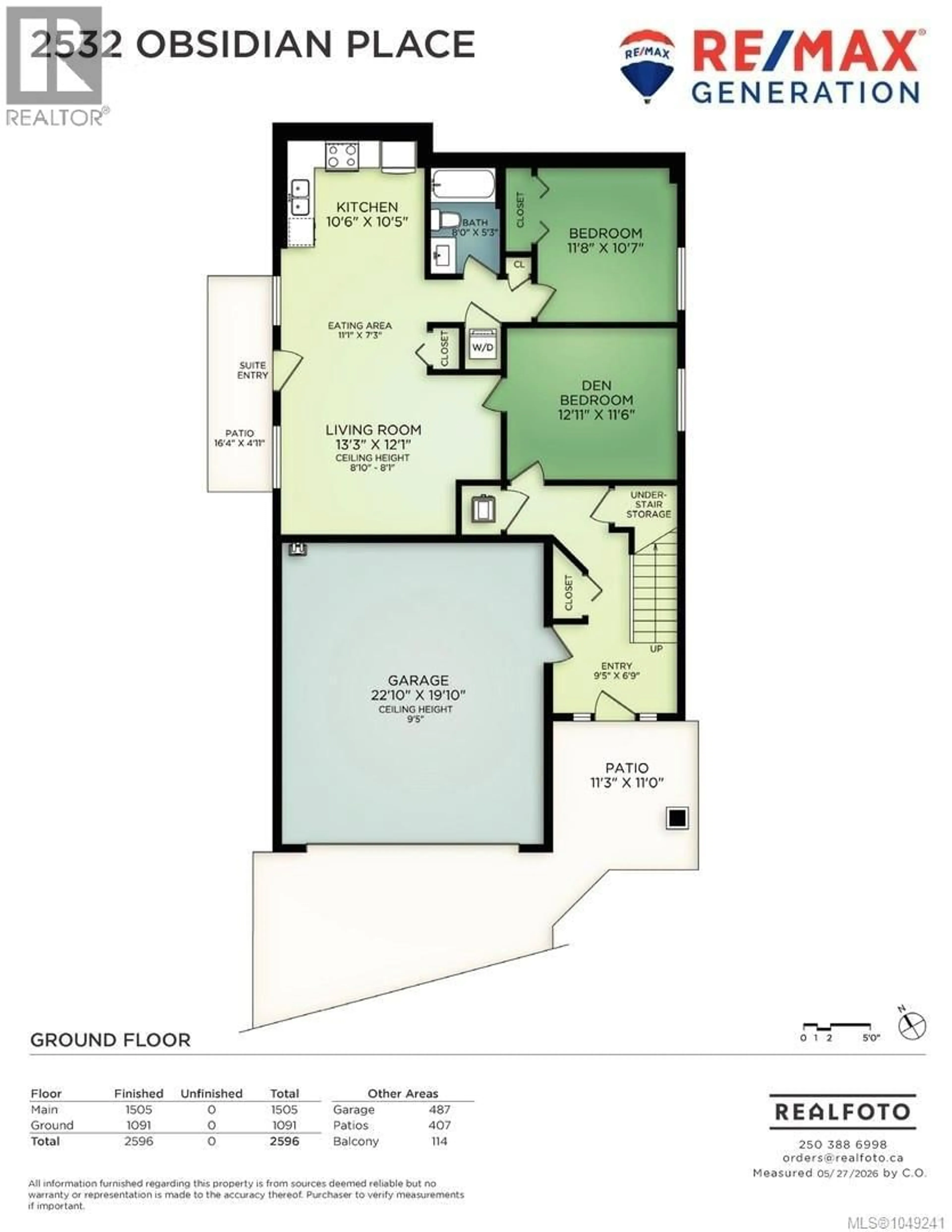 Floor plan for 2532 OBSIDIAN PLACE, Langford British Columbia V9B5L4