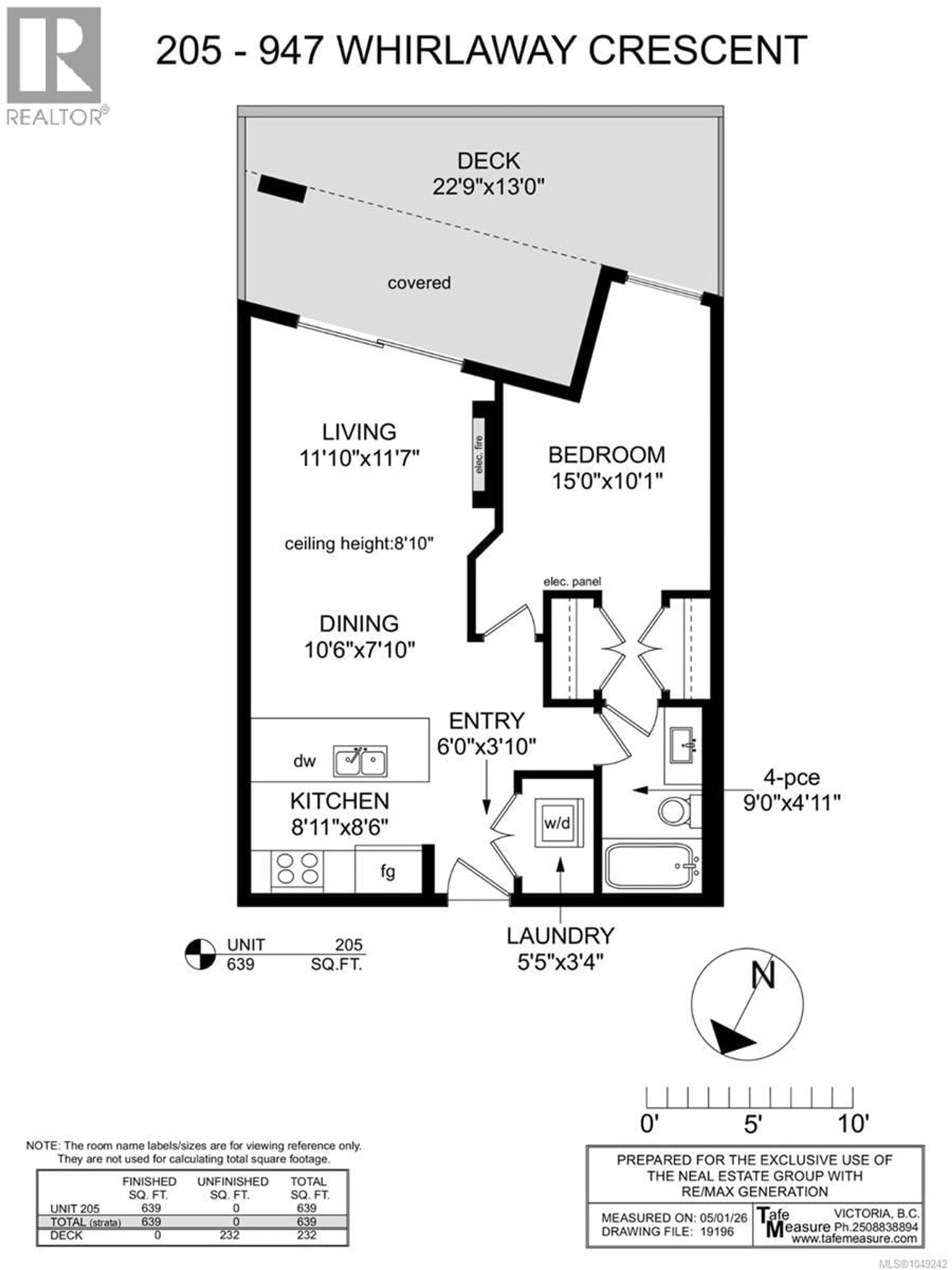 Floor plan for 205 - 947 WHIRLAWAY CRESCENT, Langford British Columbia V9B6Z9