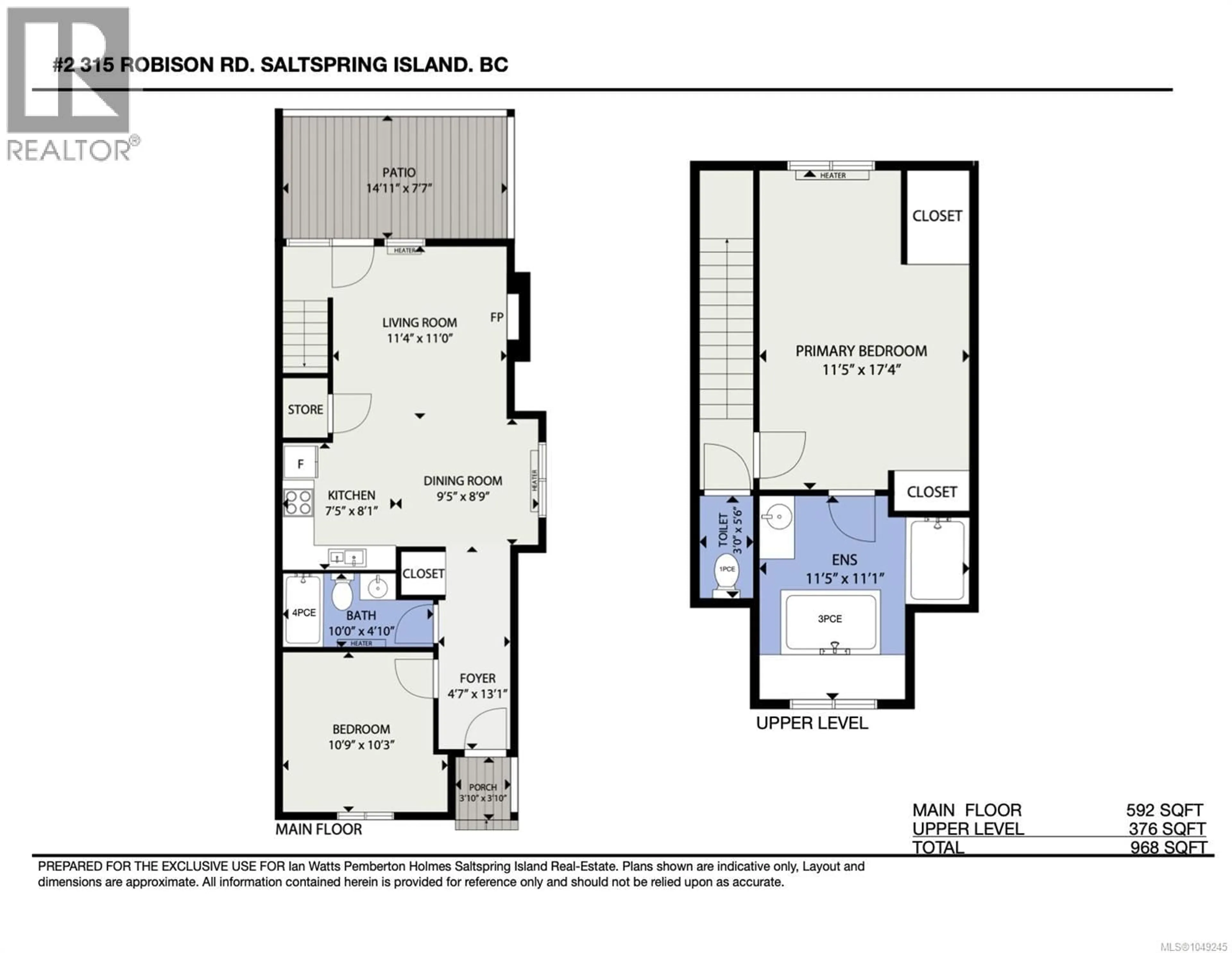 Floor plan for 2 - 315 ROBINSON ROAD, Salt Spring British Columbia V8K1P7