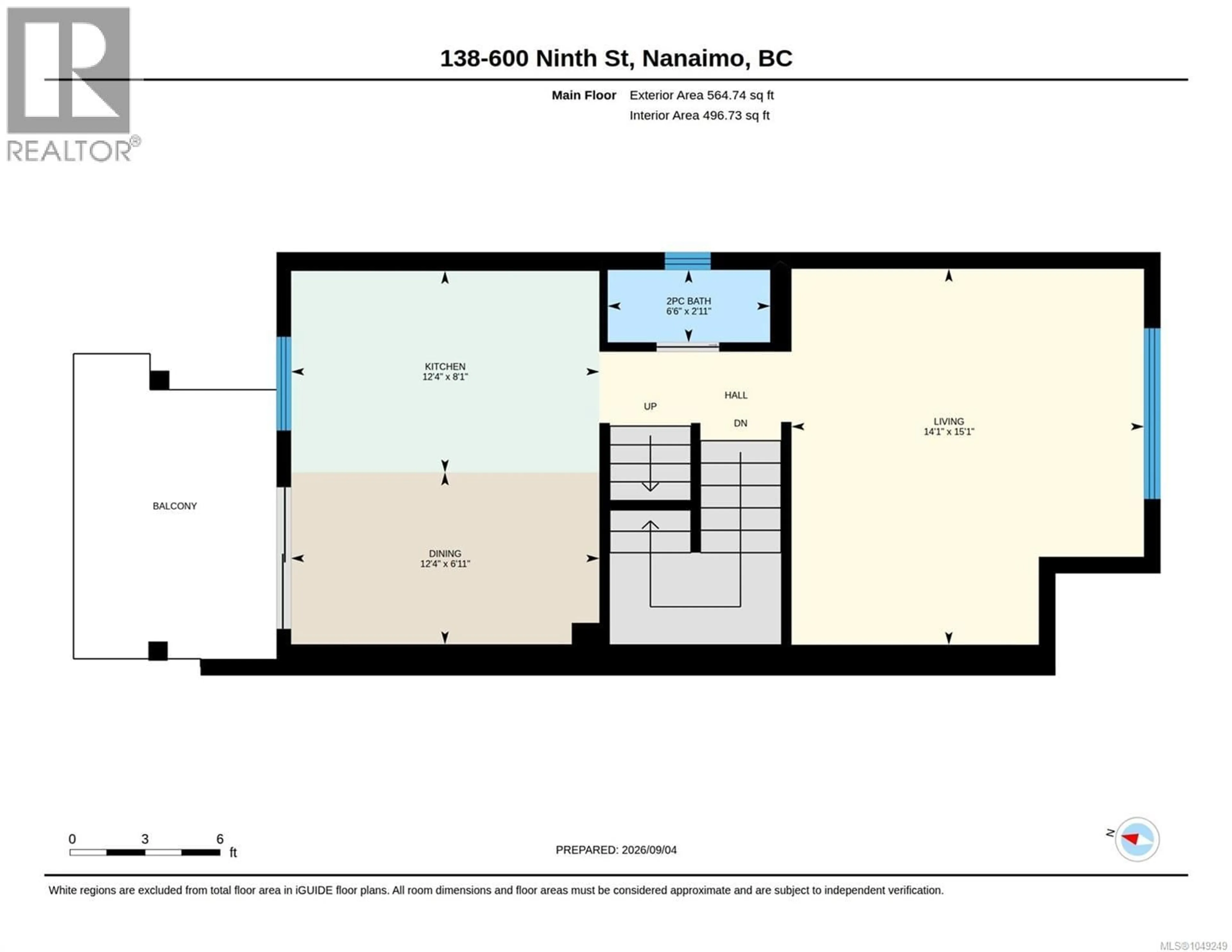 Floor plan for 138 - 600 NINTH STREET, Nanaimo British Columbia V9R0L4