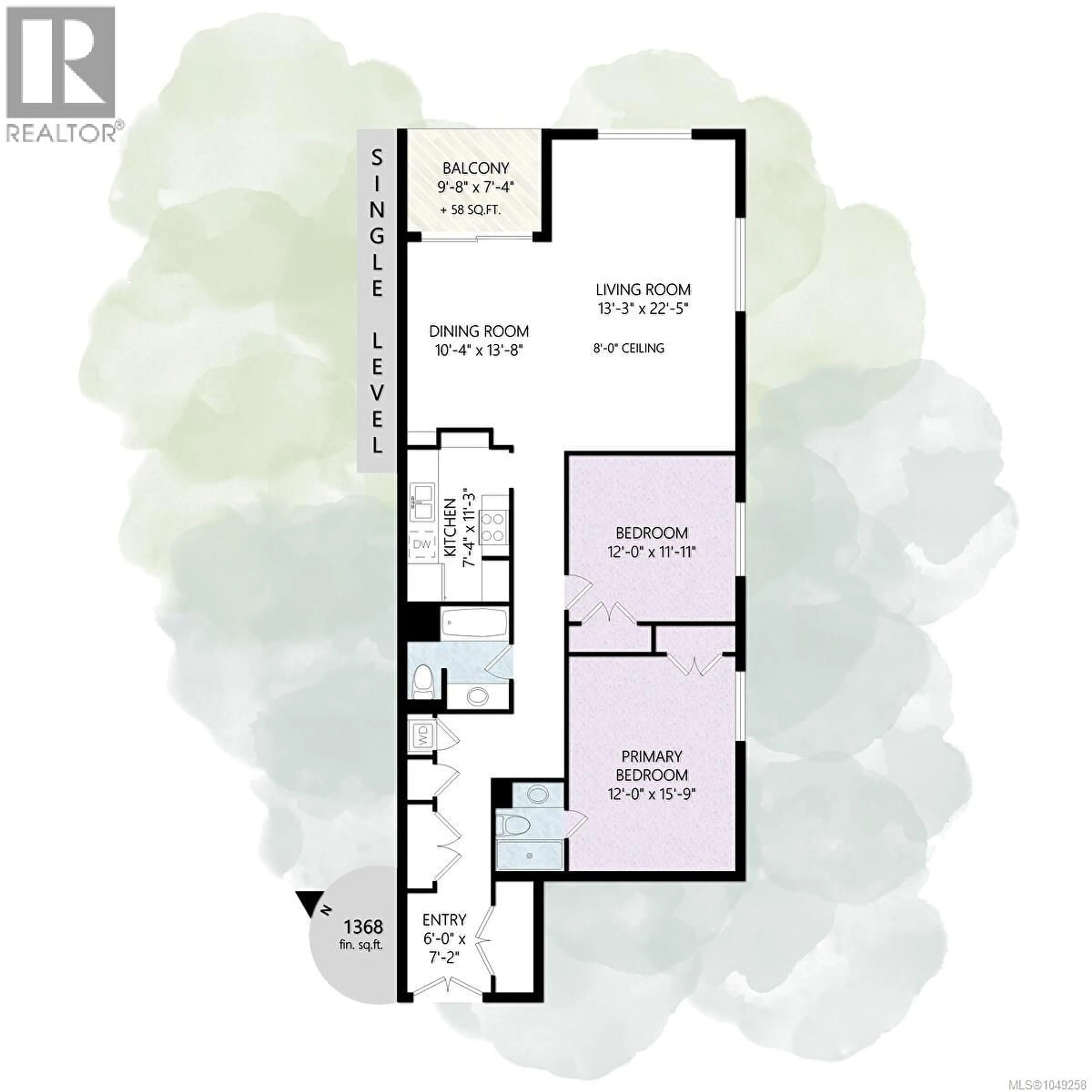 Floor plan for 206 - 2920 COOK STREET, Victoria British Columbia V8T3S7