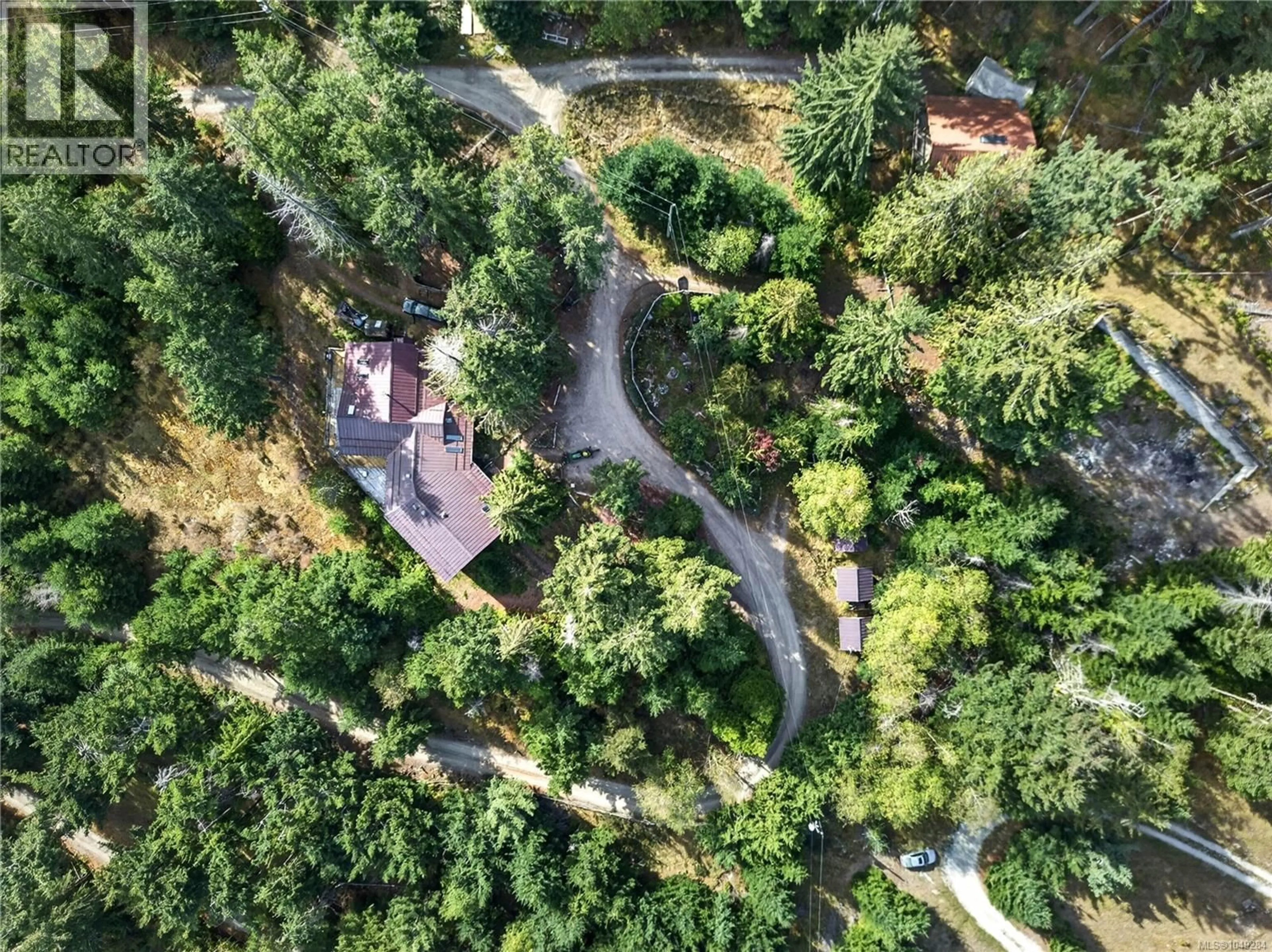 A pic from outside/outdoor area/front of a property/back of a property/a pic from drone, forest/trees view for 360 WRIGHT ROAD, Salt Spring British Columbia V8K2H8