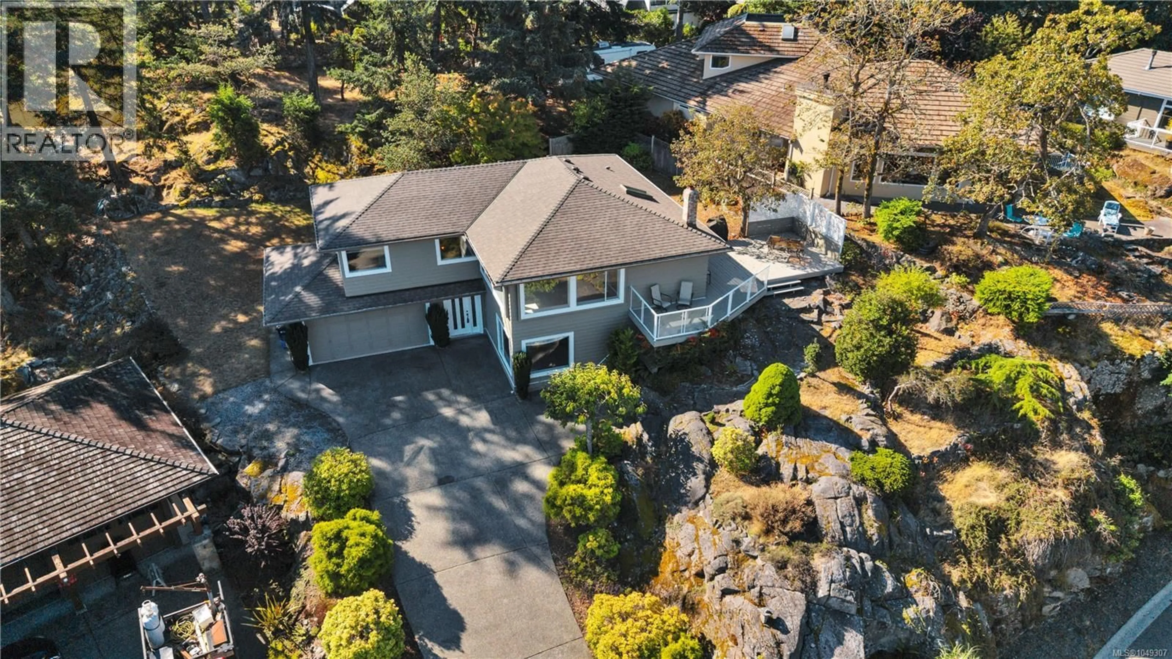 A pic from outside/outdoor area/front of a property/back of a property/a pic from drone, street for 2358 ANDOVER ROAD, Nanoose Bay British Columbia V9P9G8
