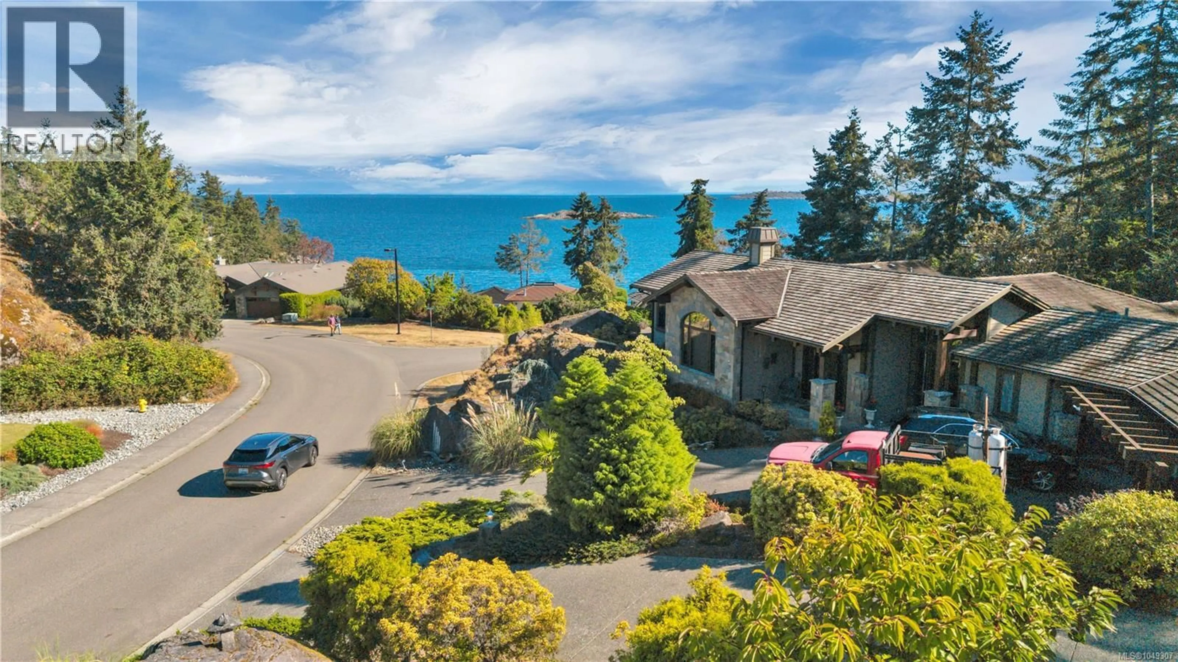A pic from outside/outdoor area/front of a property/back of a property/a pic from drone, water/lake/river/ocean view for 2358 ANDOVER ROAD, Nanoose Bay British Columbia V9P9G8