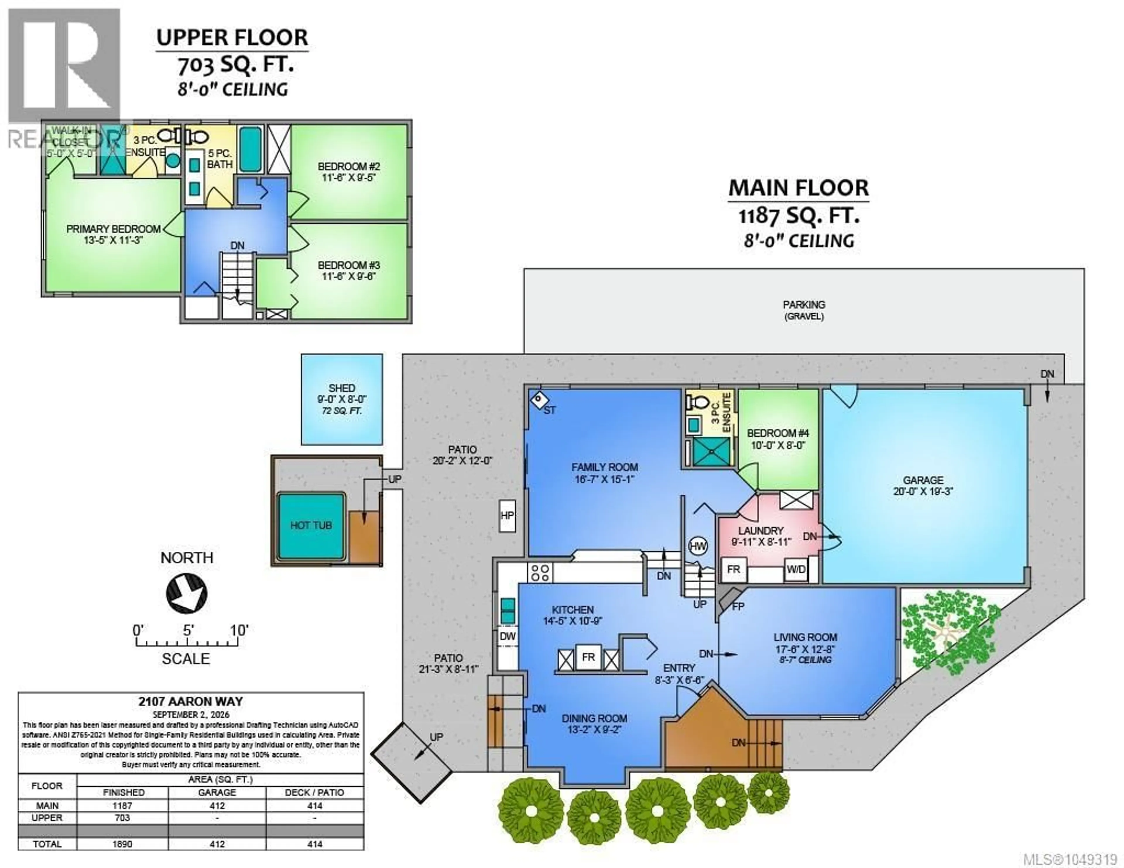 Floor plan for 2107 AARON WAY, Nanaimo British Columbia V9S5R4