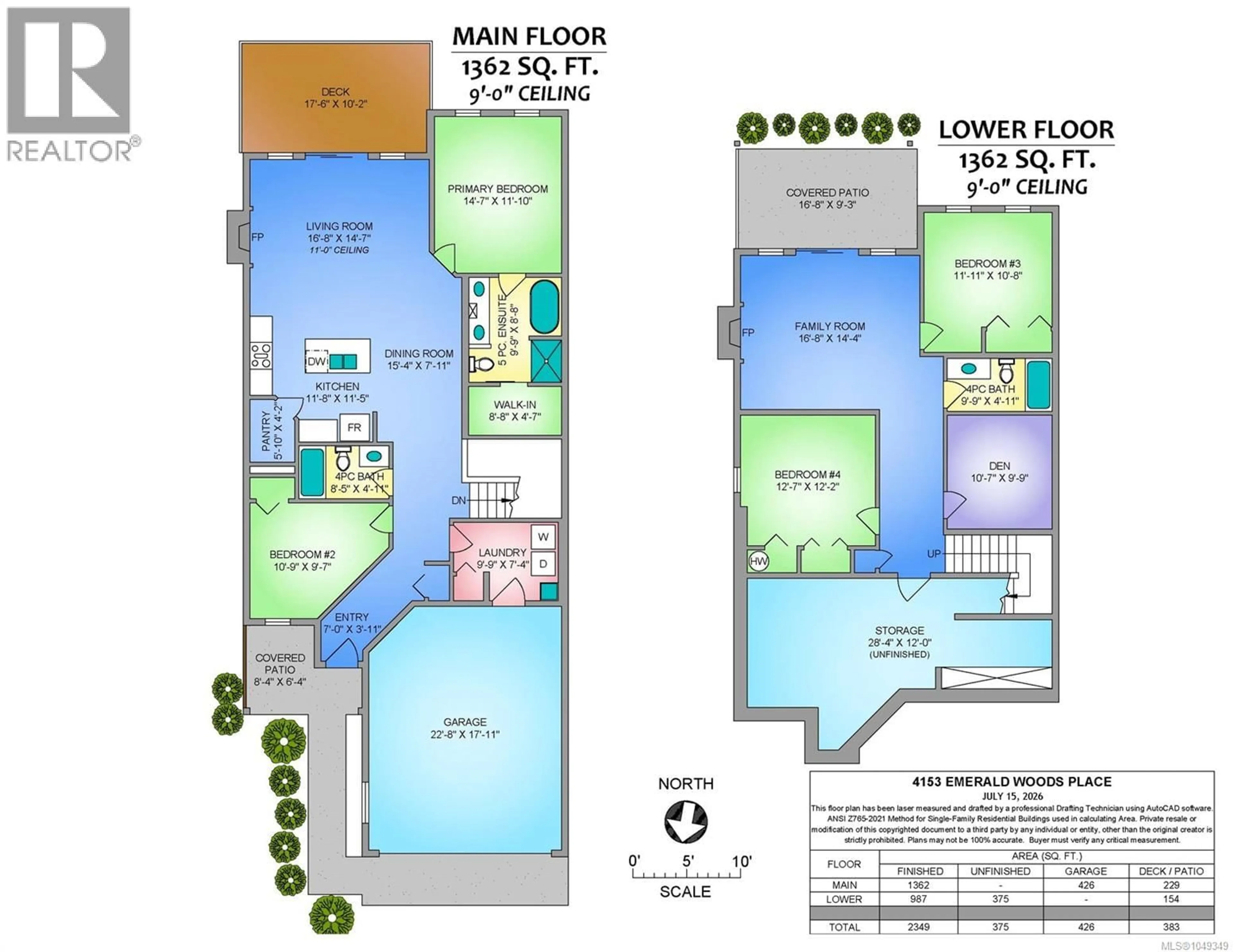 Floor plan for 4153 EMERALD WOODS PLACE, Nanaimo British Columbia V9T0K6