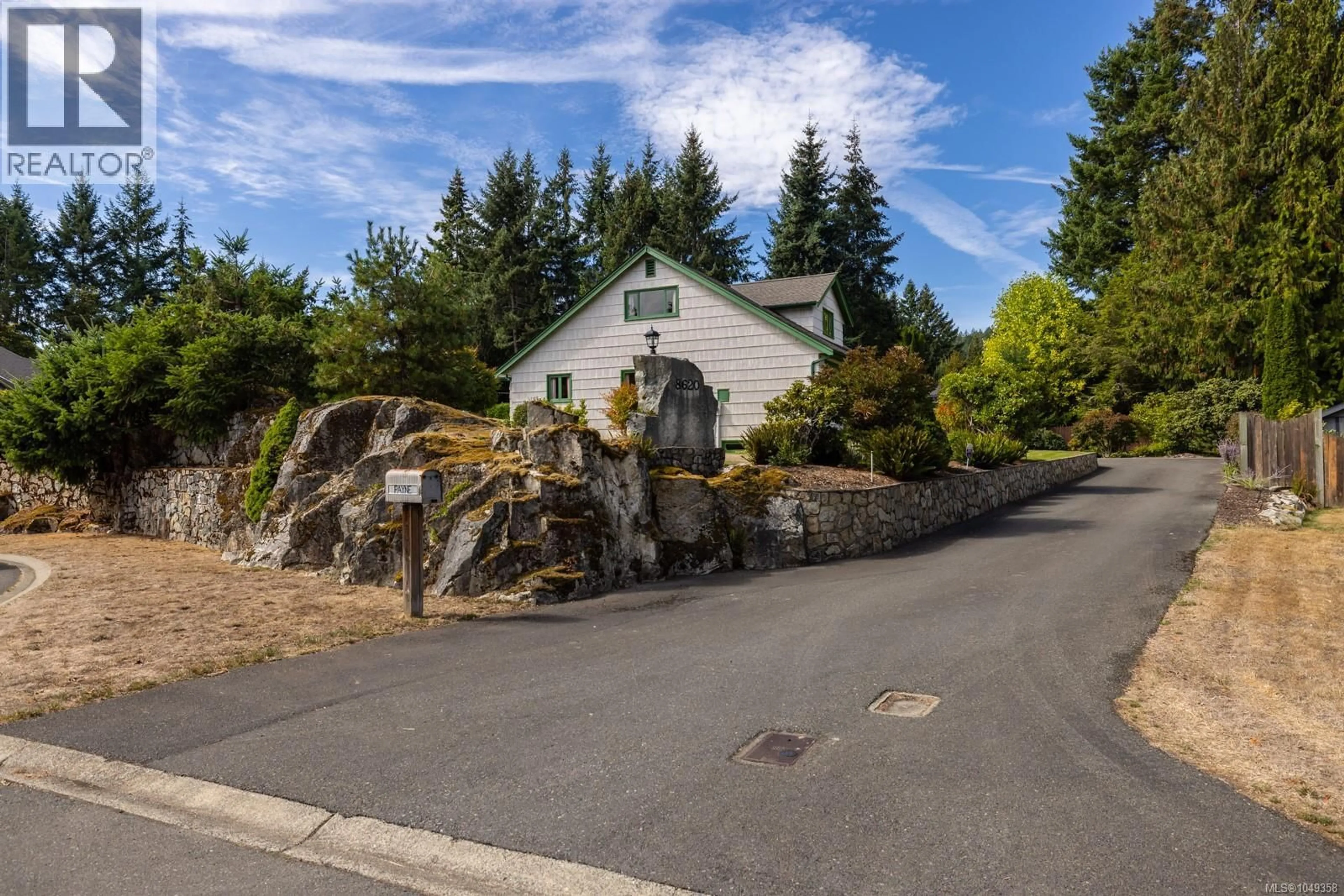 A pic from outside/outdoor area/front of a property/back of a property/a pic from drone, street for 8620 FOREST PARK PLACE, North Saanich British Columbia V8L5Z7