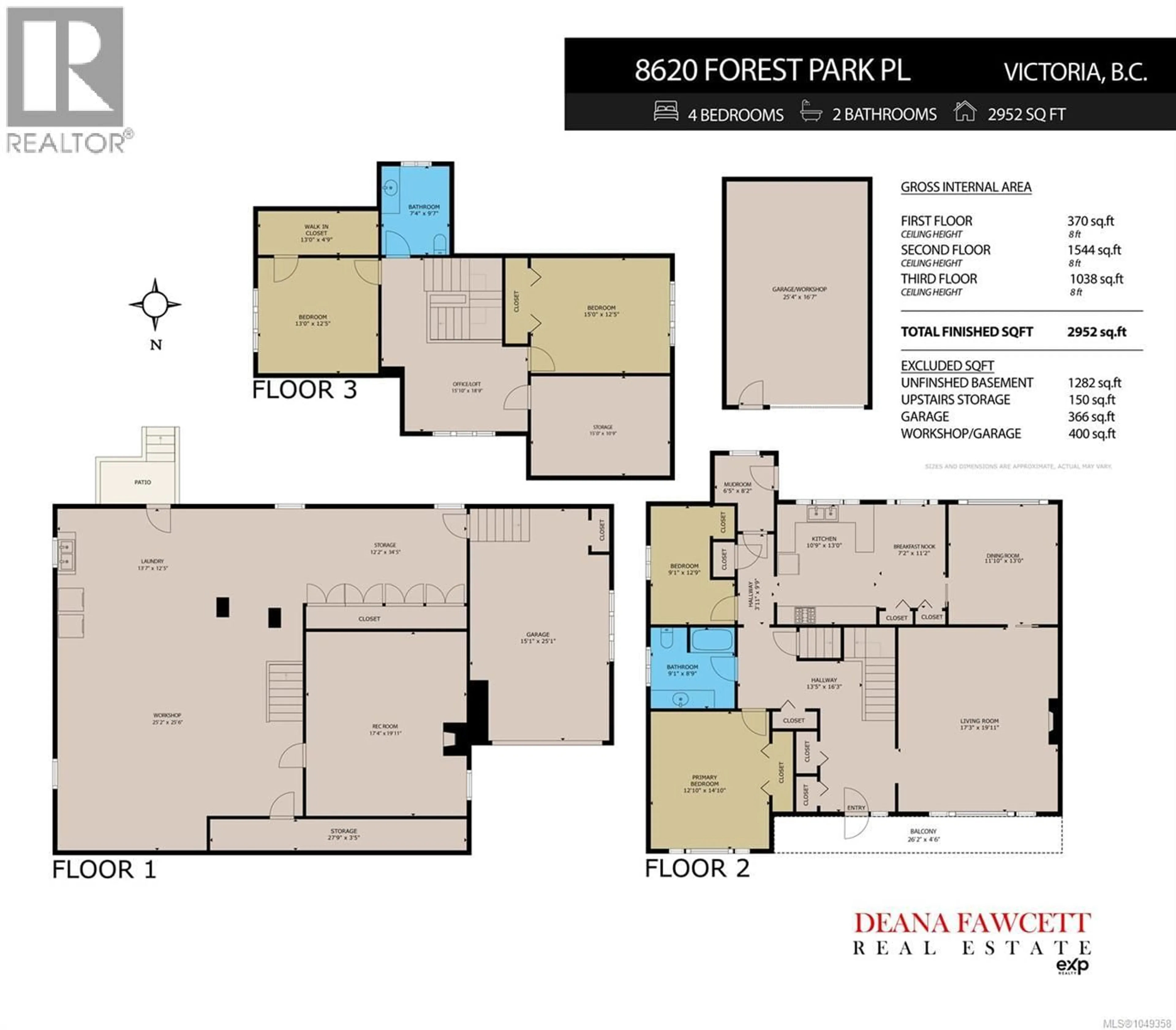 Floor plan for 8620 FOREST PARK PLACE, North Saanich British Columbia V8L5Z7