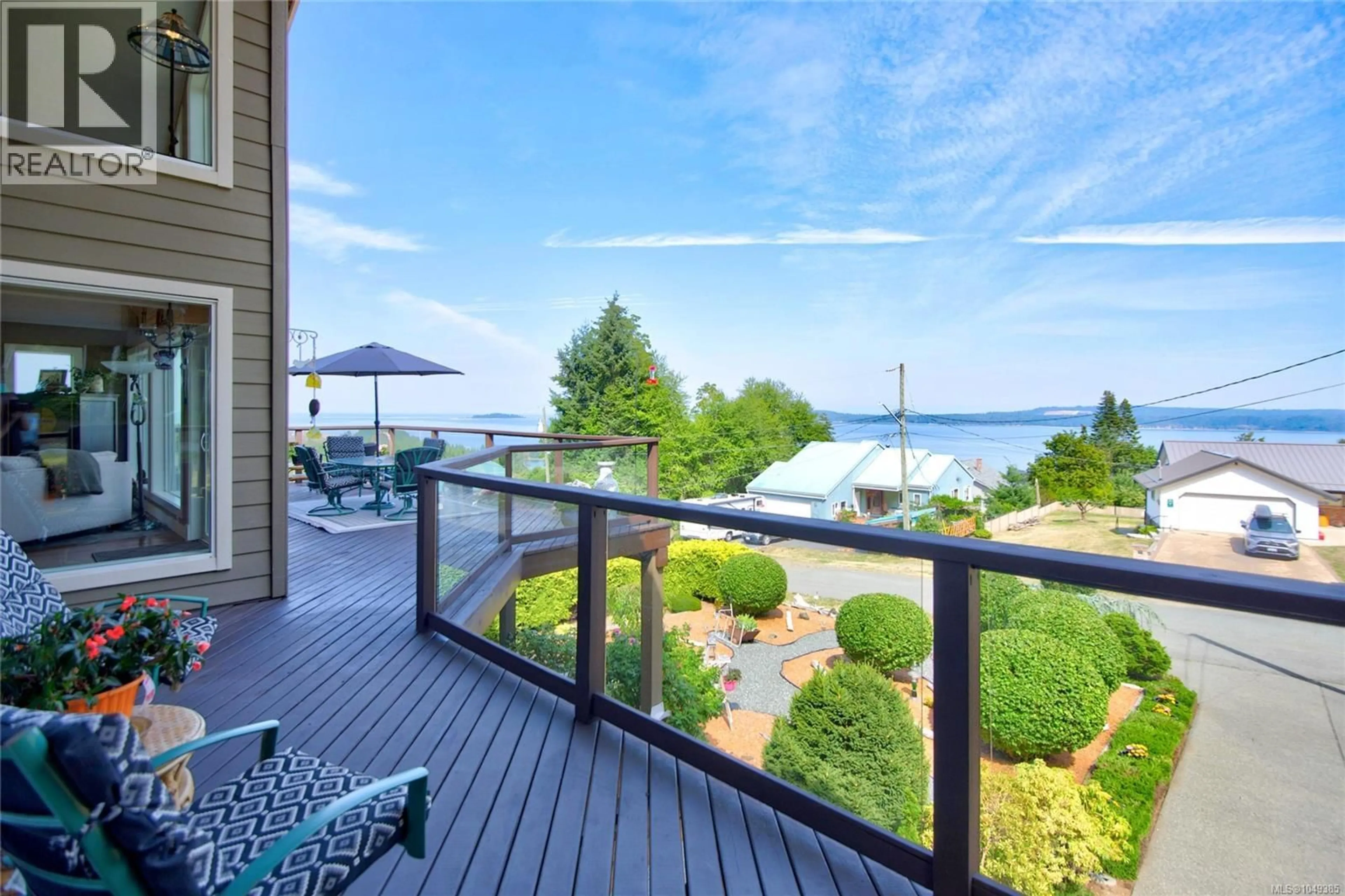 Patio, water/lake/river/ocean view for 5633 6TH STREET, Union Bay British Columbia V0R3B0