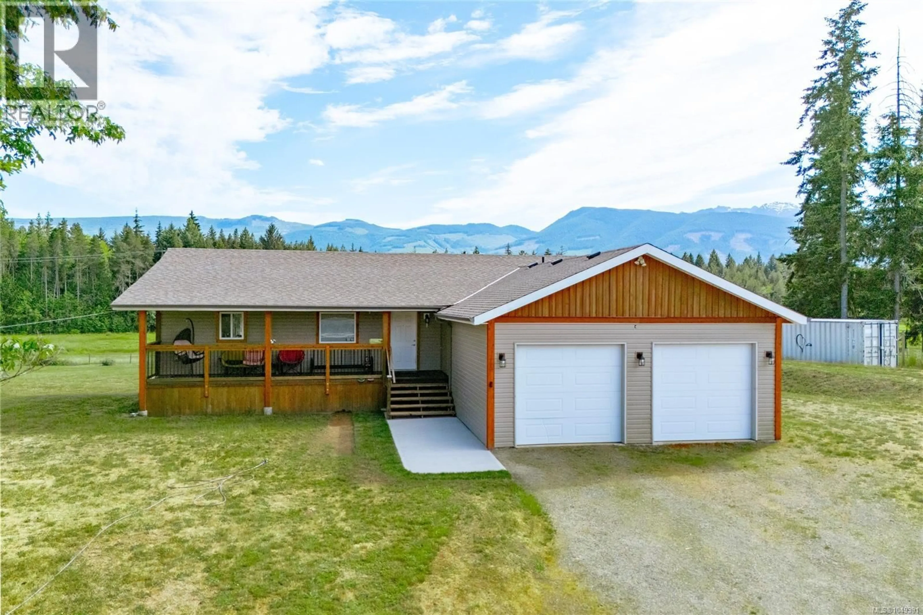 A pic from outside/outdoor area/front of a property/back of a property/a pic from drone, mountain view for 3044 ALBERNI HIGHWAY, Hilliers British Columbia V9K1X3