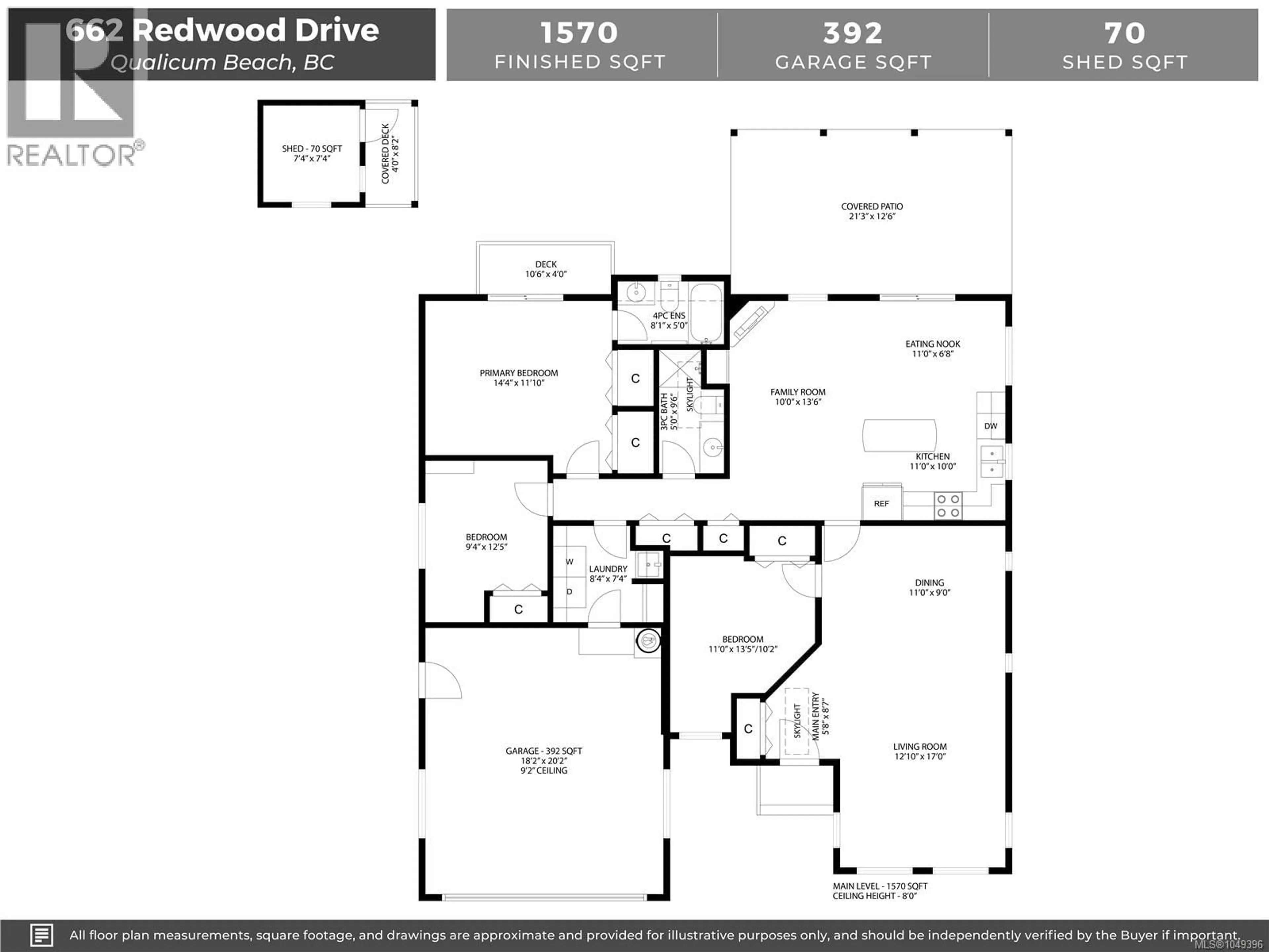 Floor plan for 662 REDWOOD DRIVE, Qualicum Beach British Columbia V9K1A2