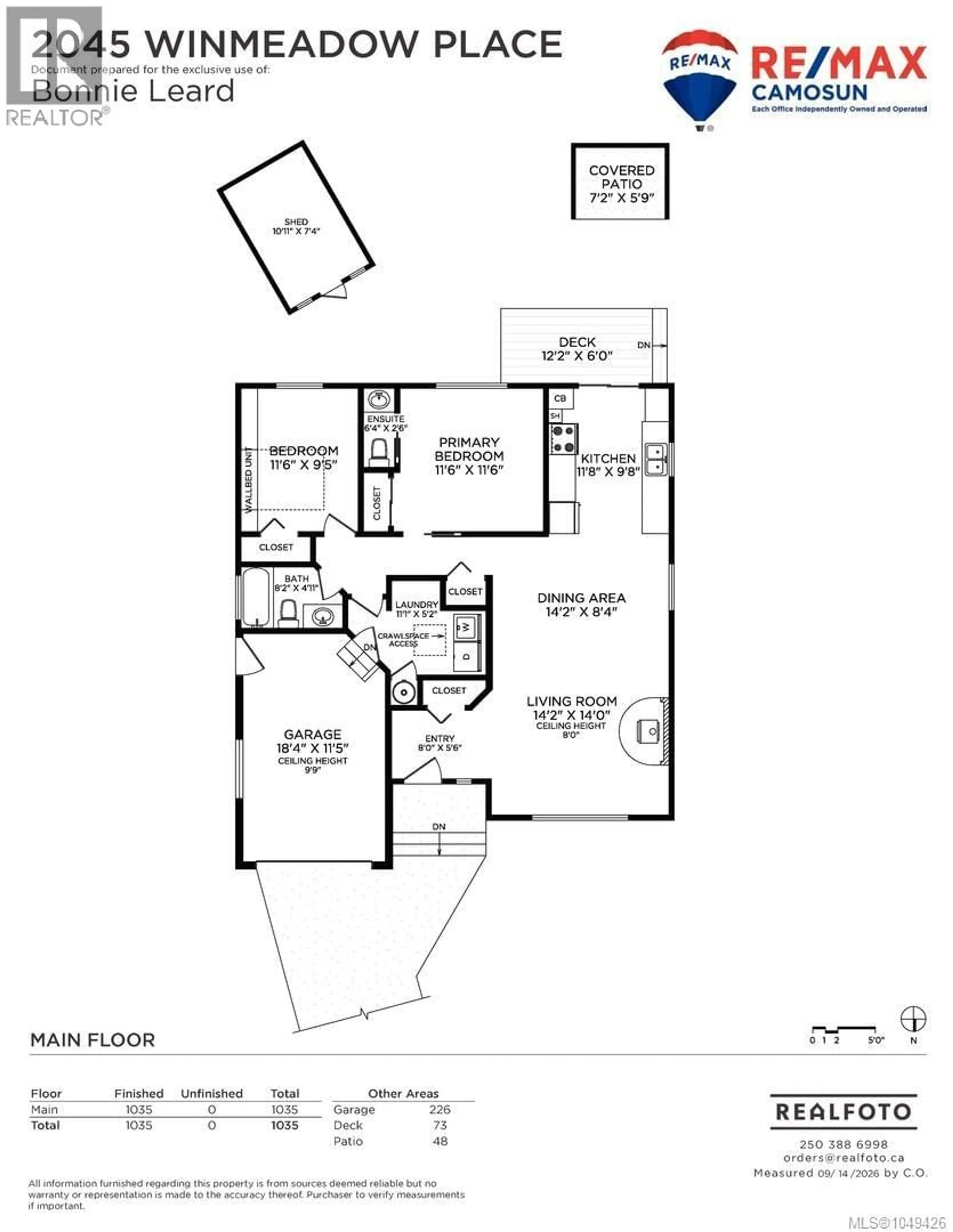 Floor plan for 2045 WINMEADOW PLACE, Sidney British Columbia V8L4S3