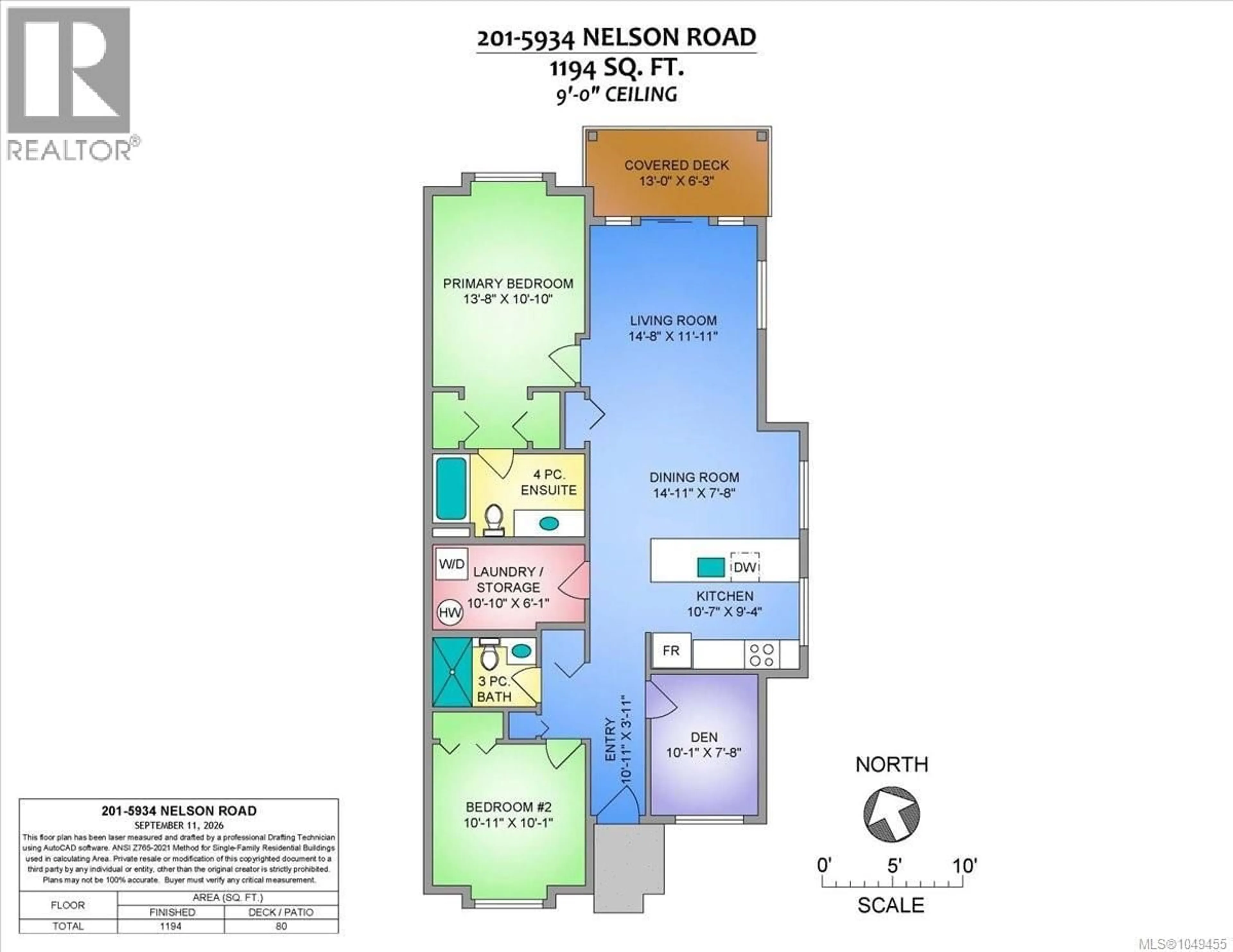Floor plan for 201 - 5934 NELSON ROAD, Nanaimo British Columbia V9T5N9