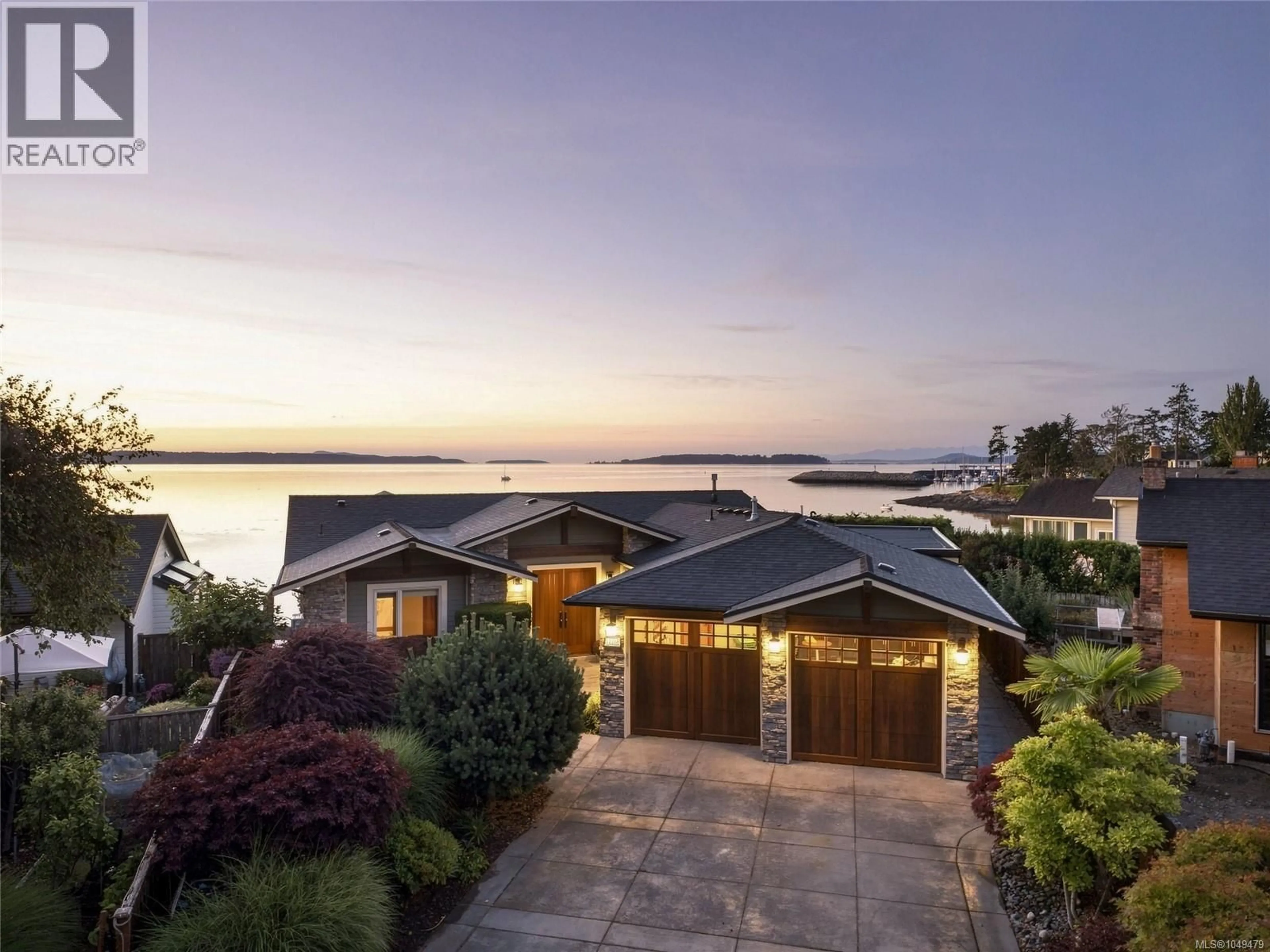 Home with brick exterior material, water/lake/river/ocean view for 10206 SURFSIDE PLACE, Sidney British Columbia V8L3R5