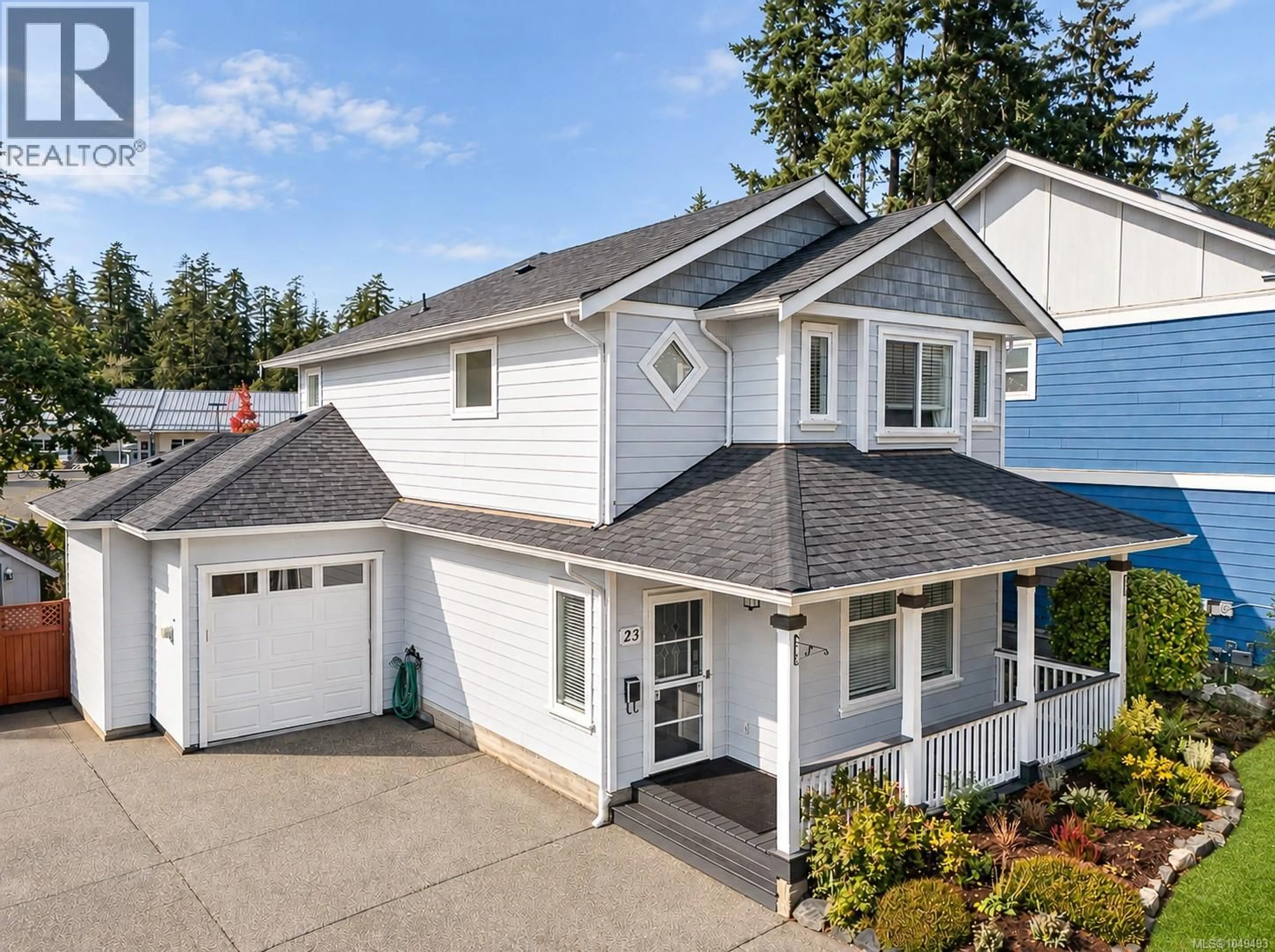 Home with vinyl exterior material, street for 23 NEWSTEAD CRESCENT, View Royal British Columbia V9B6L4