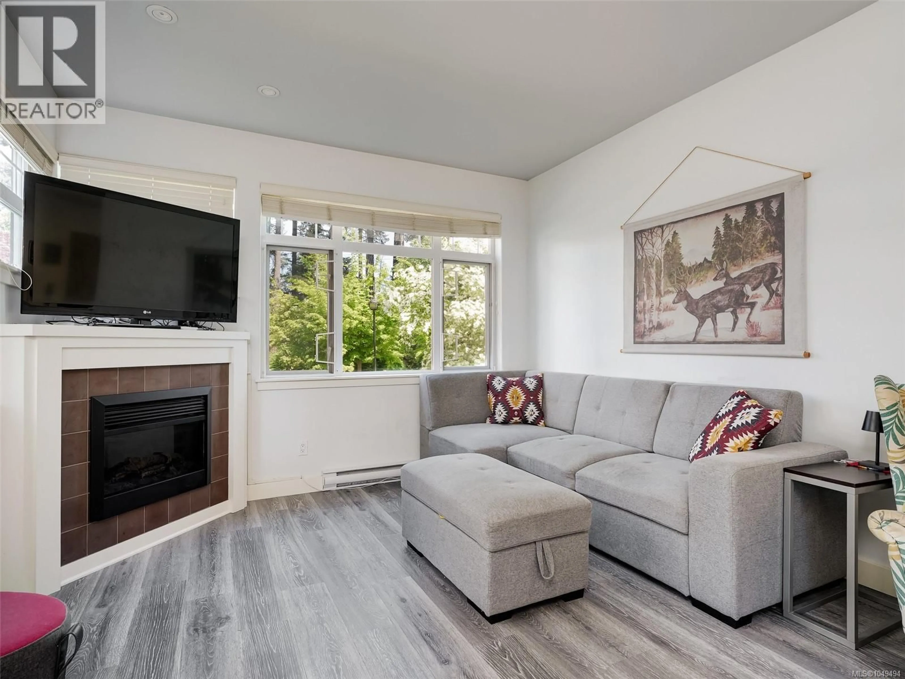 Living room with furniture, wood/laminate floor for 206C - 1115 CRAIGFLOWER ROAD, Esquimalt British Columbia V9A7R1
