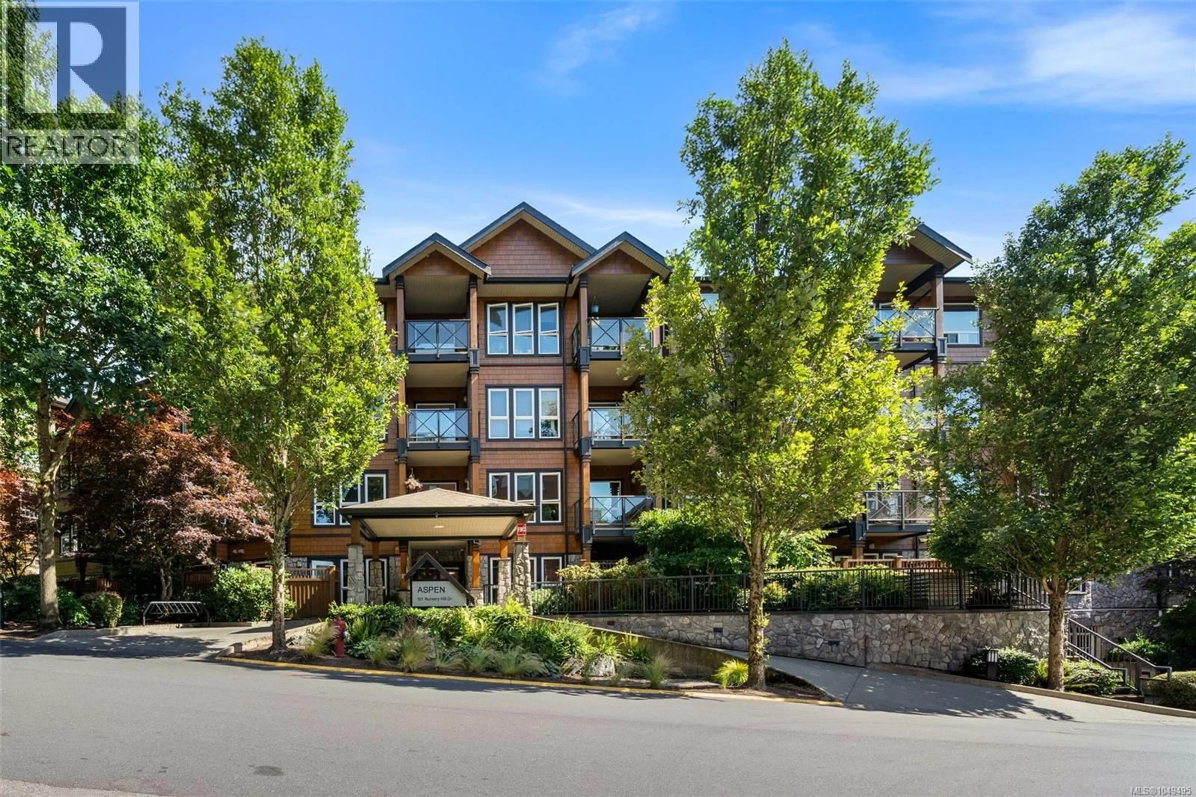 A pic from outside/outdoor area/front of a property/back of a property/a pic from drone, unknown for 105 - 101 NURSERY HILL DRIVE, View Royal British Columbia V9B0H5