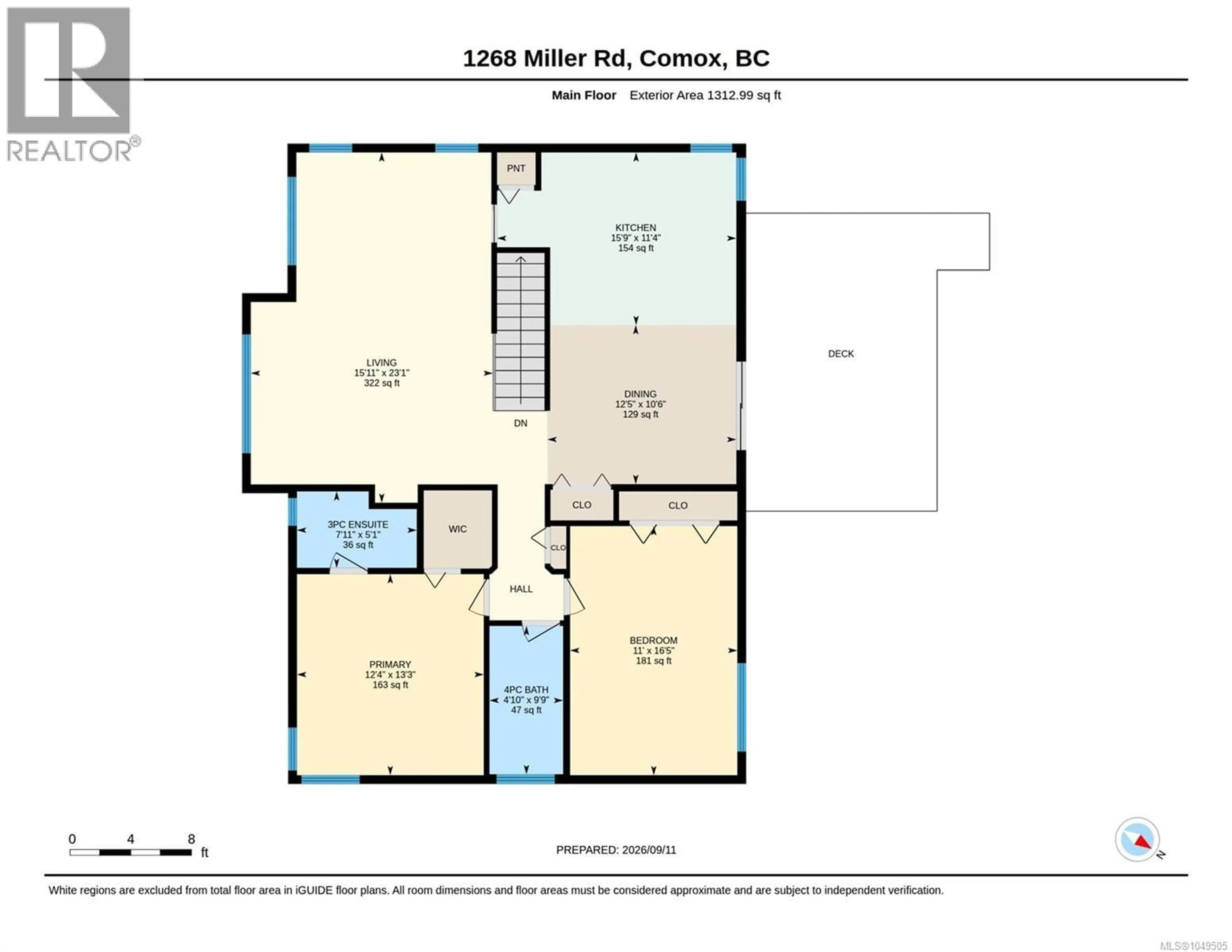 Floor plan for 1268 MILLER ROAD, Comox British Columbia V9M4C3