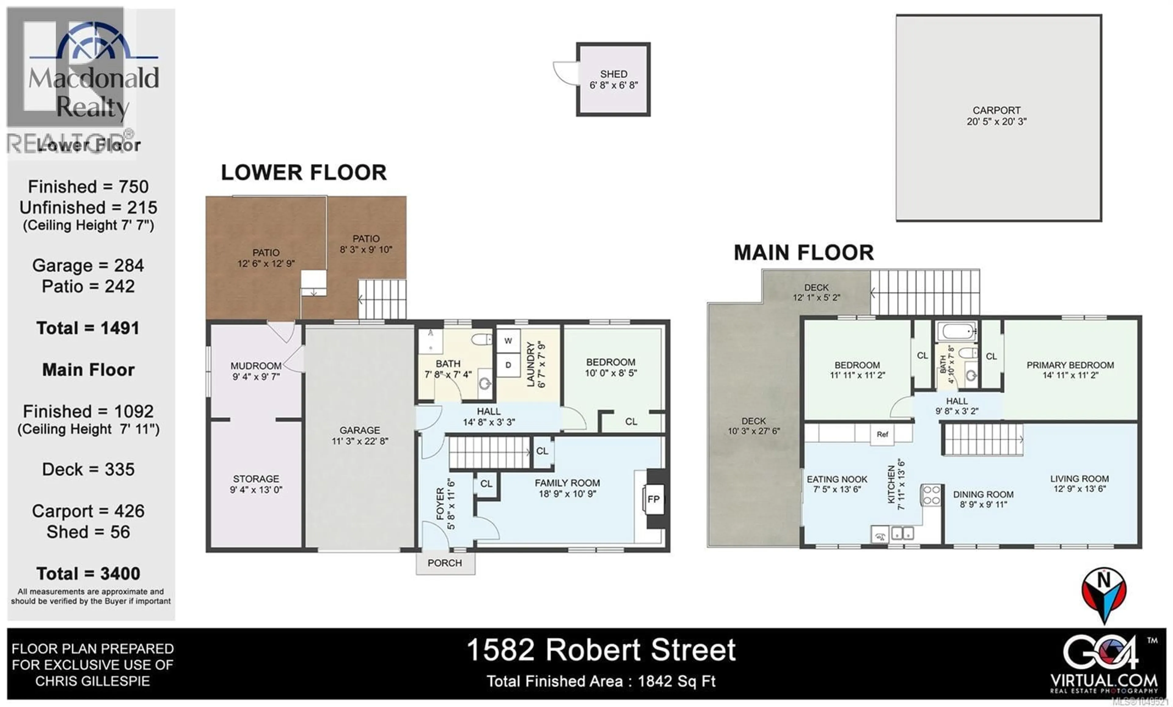 Floor plan for 1582 ROBERT STREET, Crofton British Columbia V0R1R0