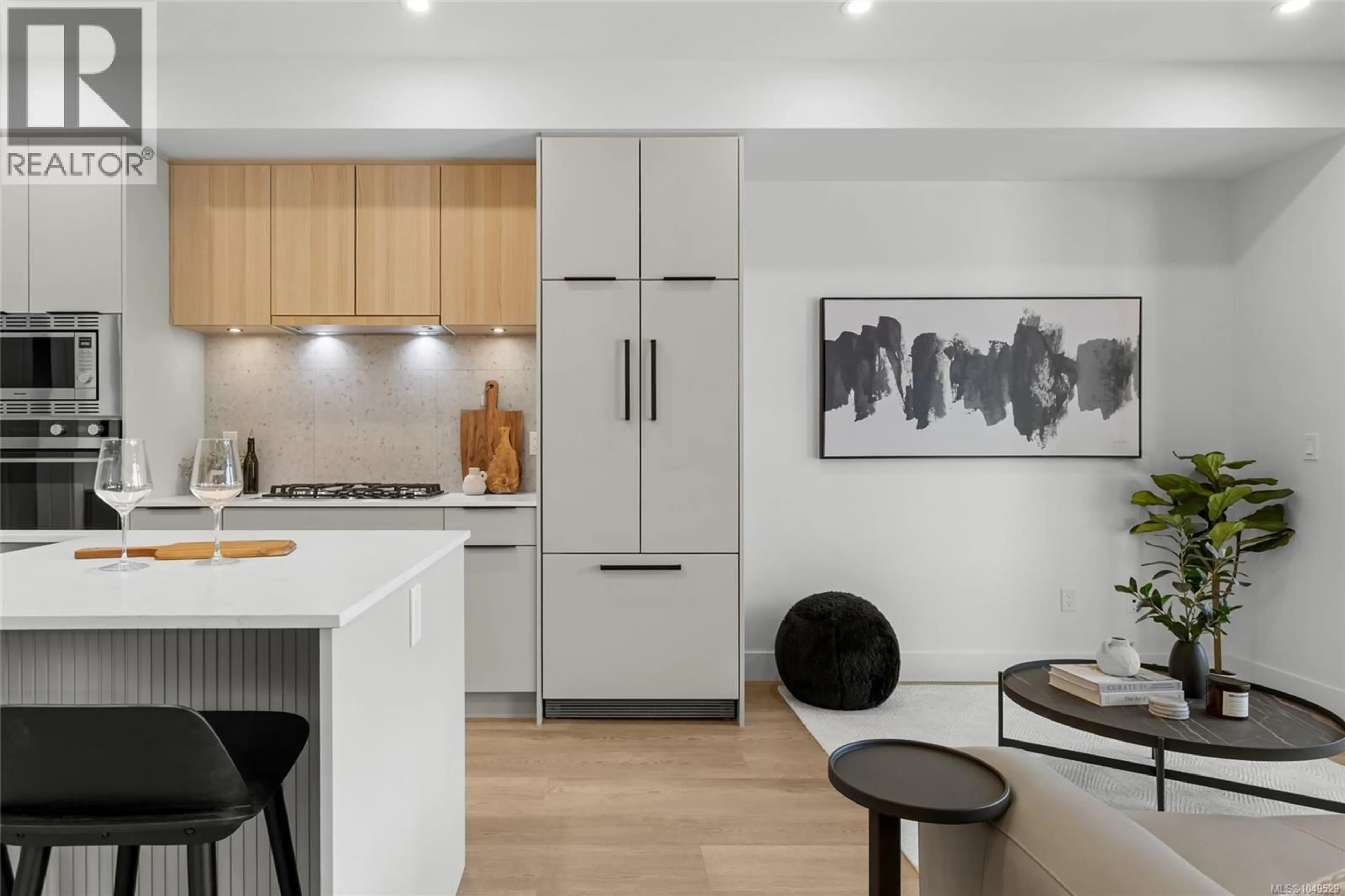 Contemporary kitchen, ceramic/tile floor for 413 - 2341 BEAR MOUNTAIN PARKWAY, Langford British Columbia V9B6V1