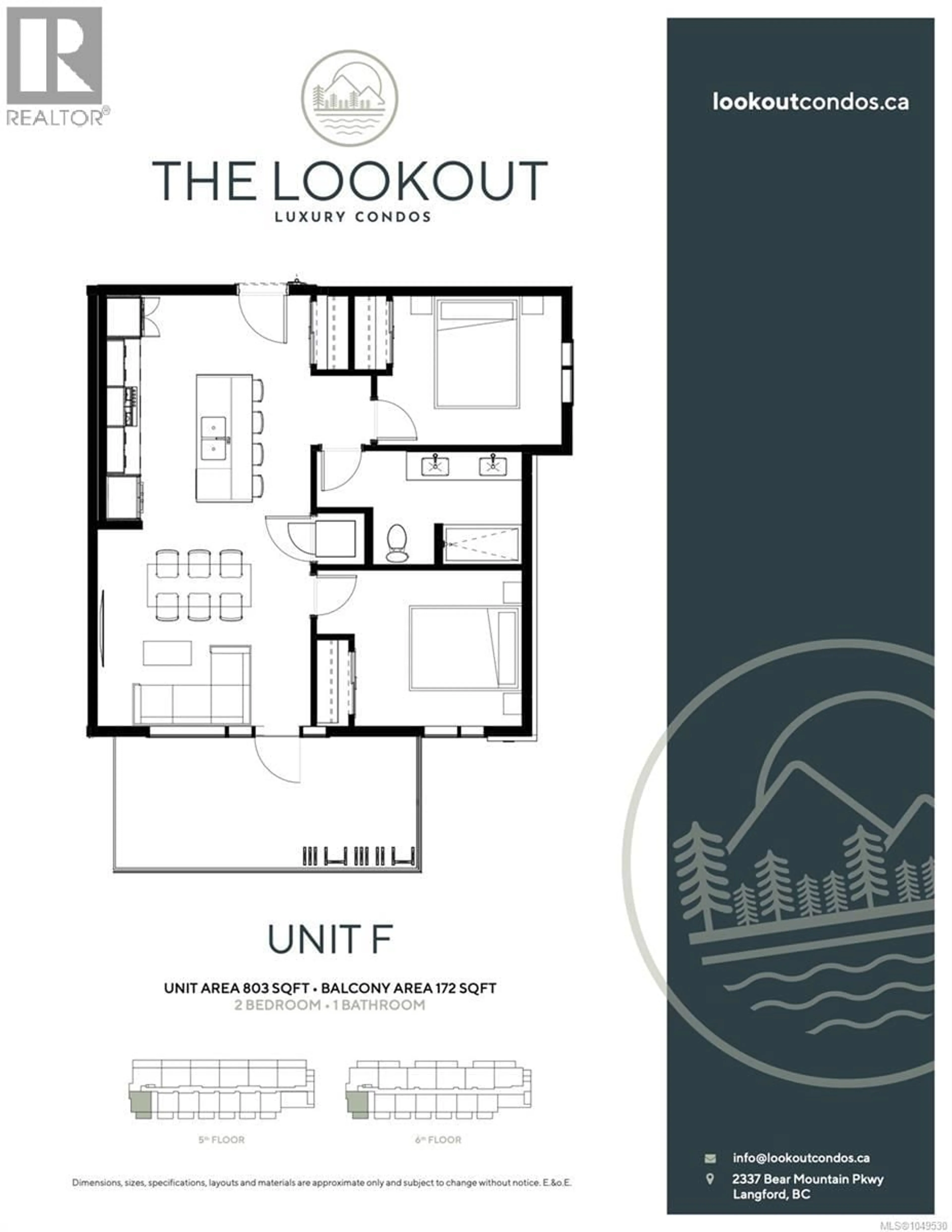Floor plan for 513 - 2341 BEAR MOUNTAIN PARKWAY, Langford British Columbia V9B6V1