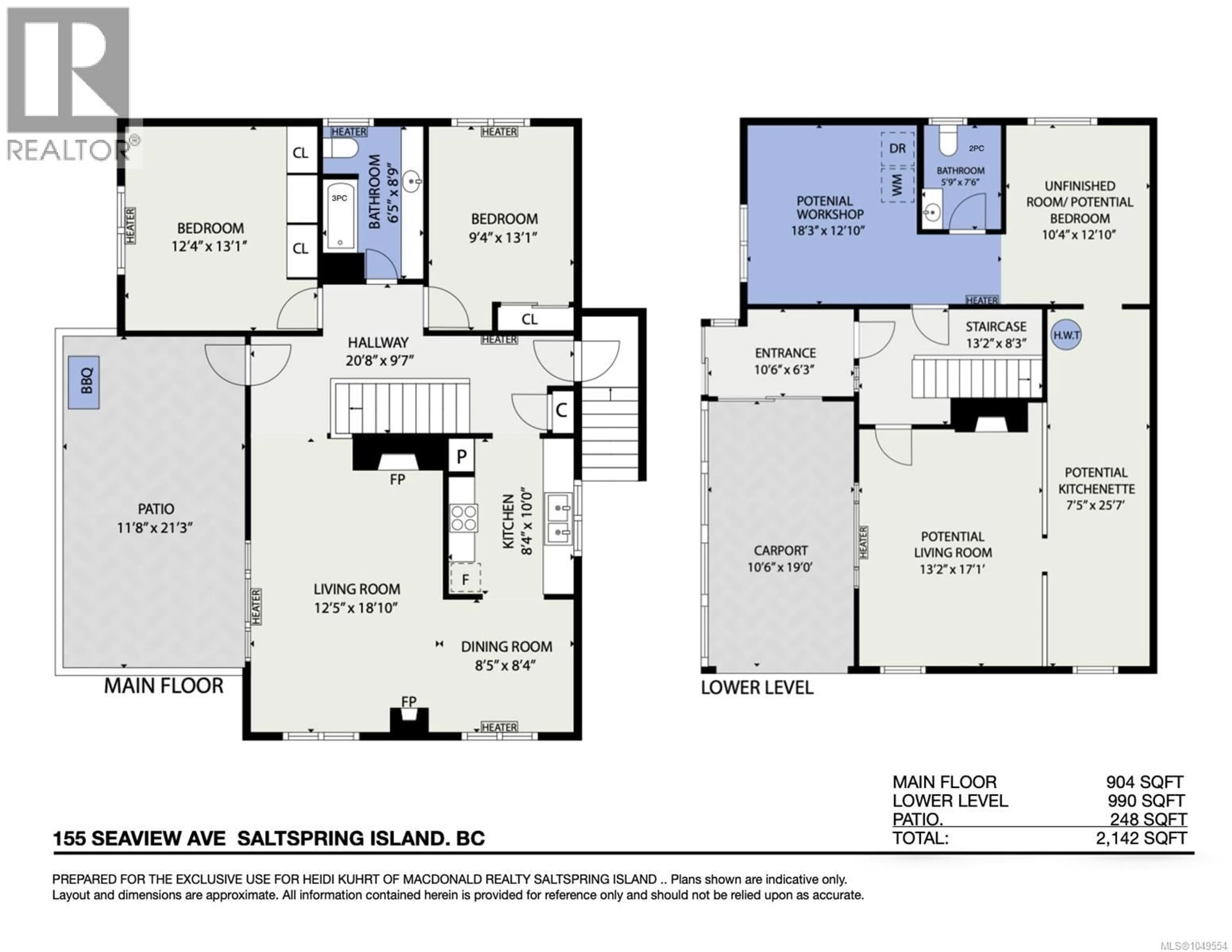 Floor plan for 155 SEAVIEW AVENUE, Salt Spring British Columbia V8K1S4