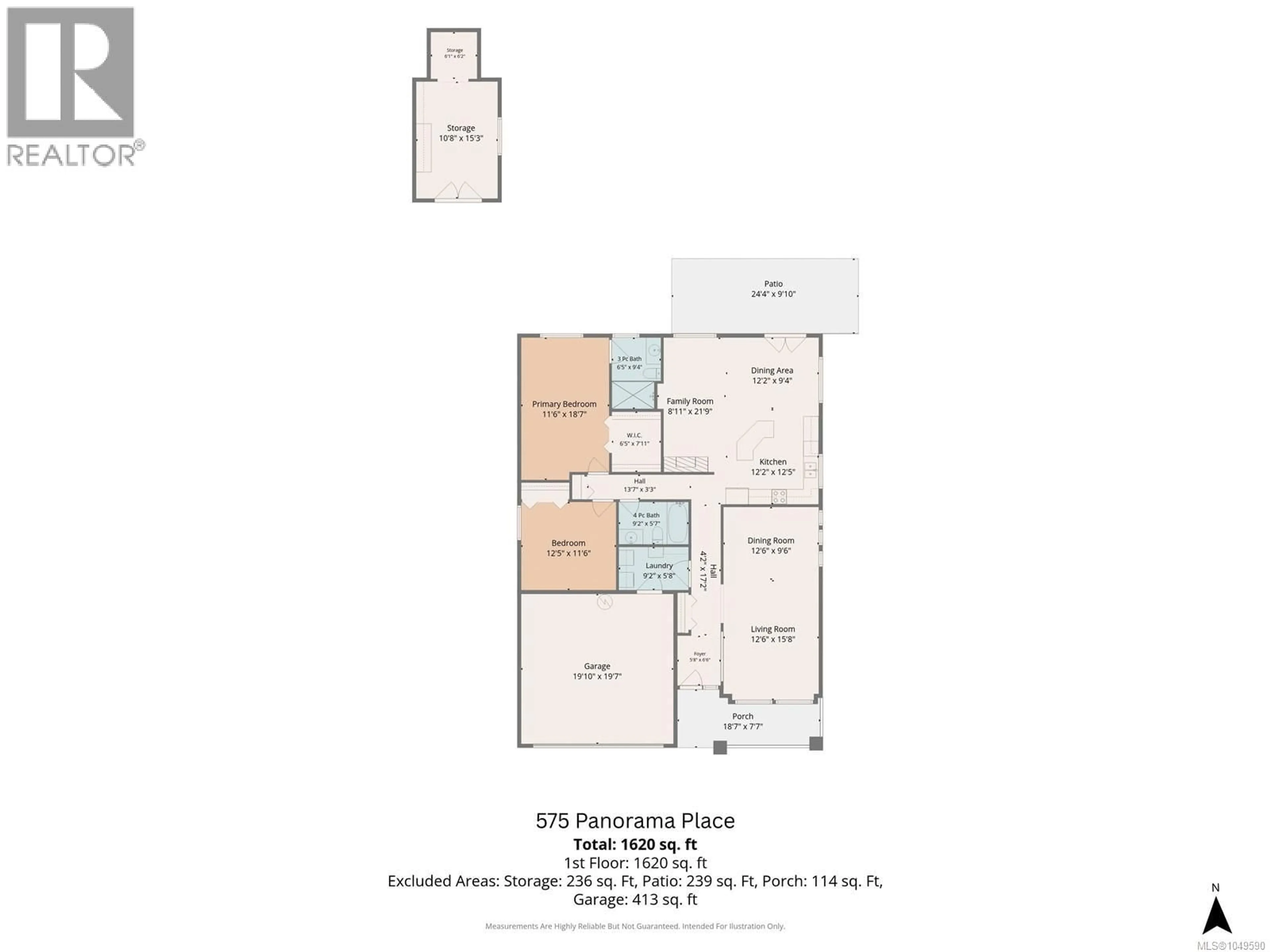 Floor plan for 575 PANORAMA PLACE, Parksville British Columbia V9P1A4