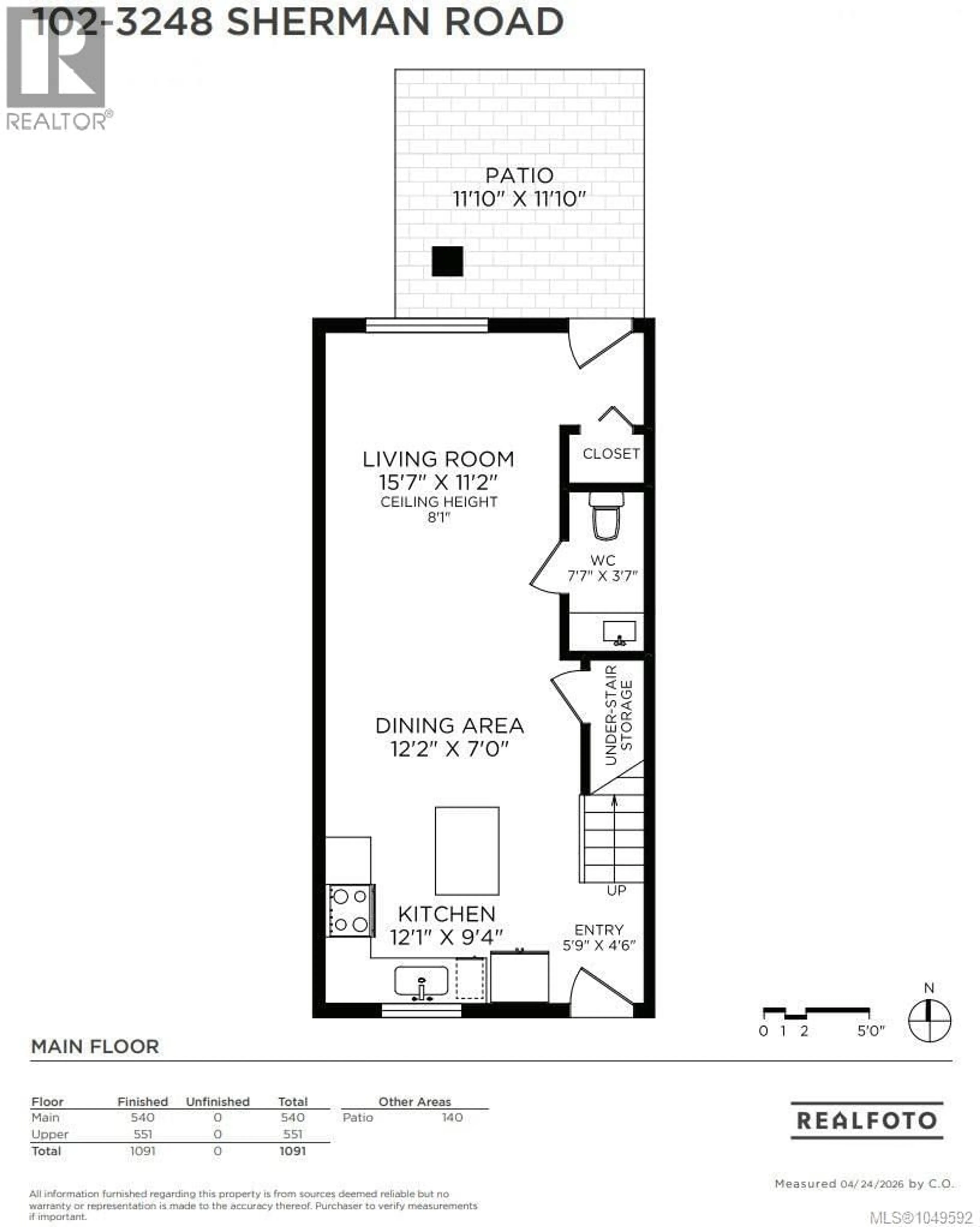 Floor plan for 102 - 3248 SHERMAN ROAD, Duncan British Columbia V9L4B4