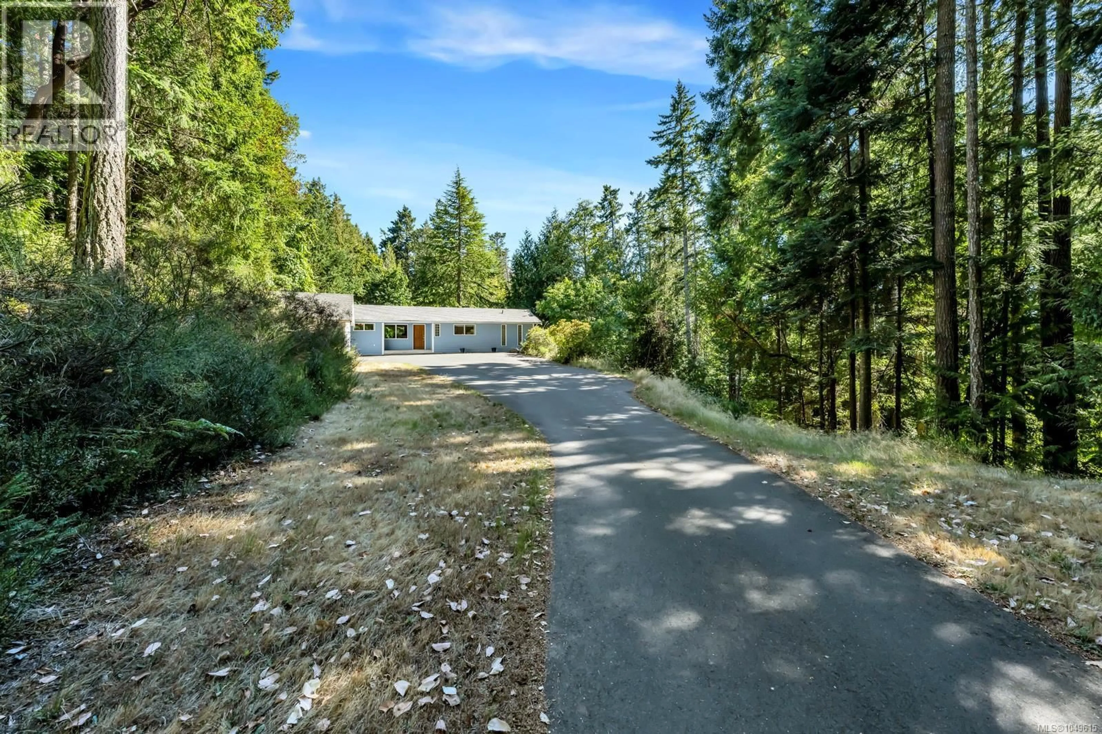 A pic from outside/outdoor area/front of a property/back of a property/a pic from drone, forest/trees view for 836 WALFRED ROAD, Langford British Columbia V9C2P2