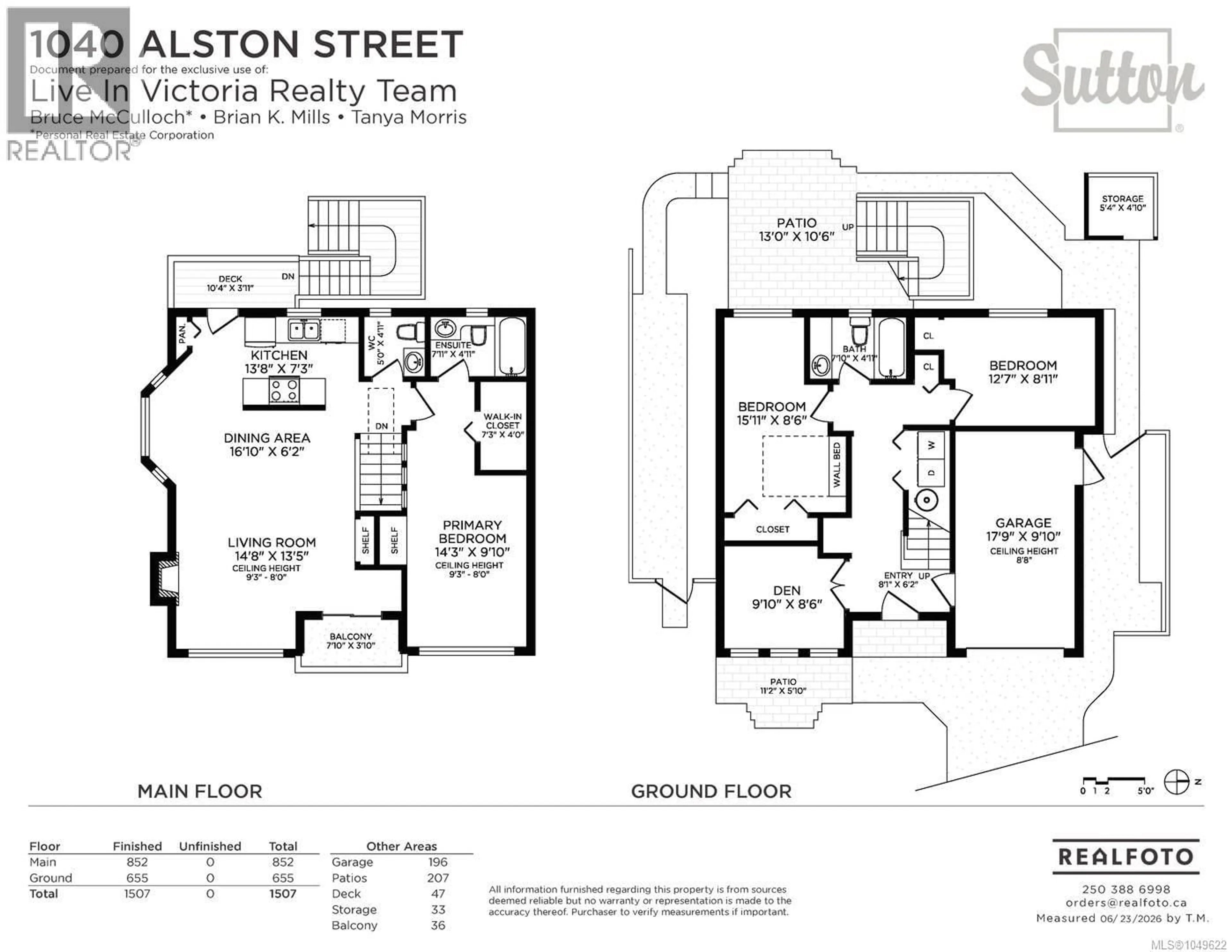 Floor plan for 1040 ALSTON STREET, Victoria British Columbia V9A7P6
