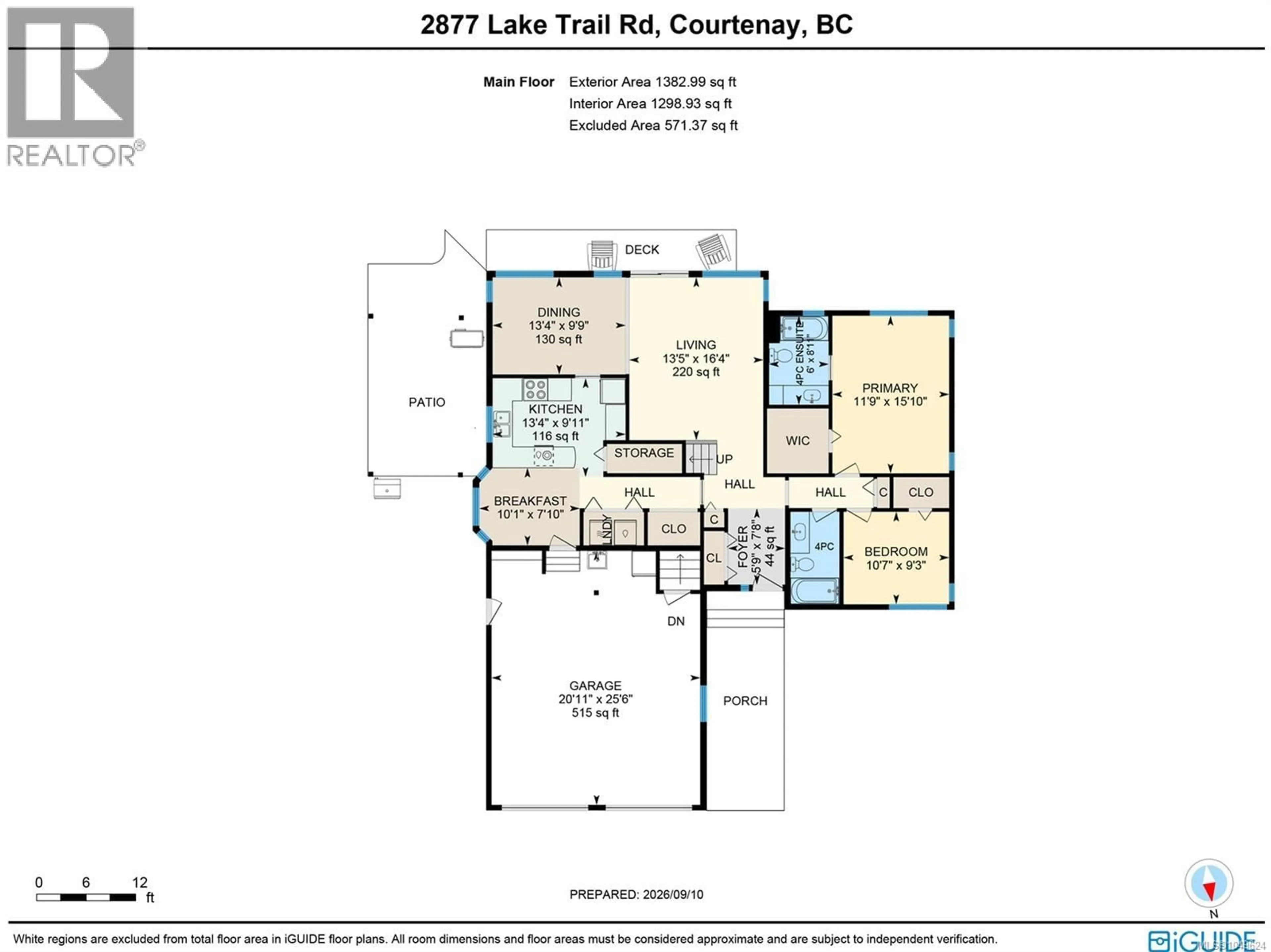 Floor plan for 2877 LAKE TRAIL ROAD, Courtenay British Columbia V9N9K8