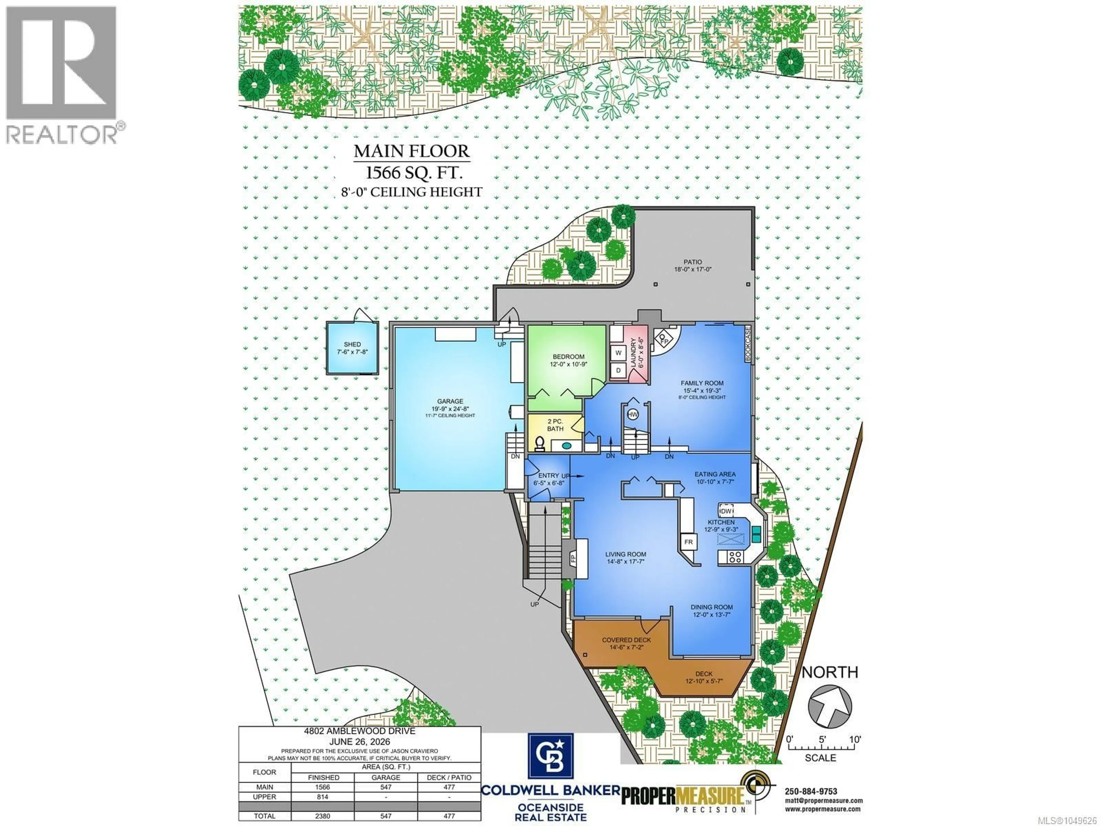 Floor plan for 4802 AMBLEWOOD DRIVE, Saanich British Columbia V8Y2S3