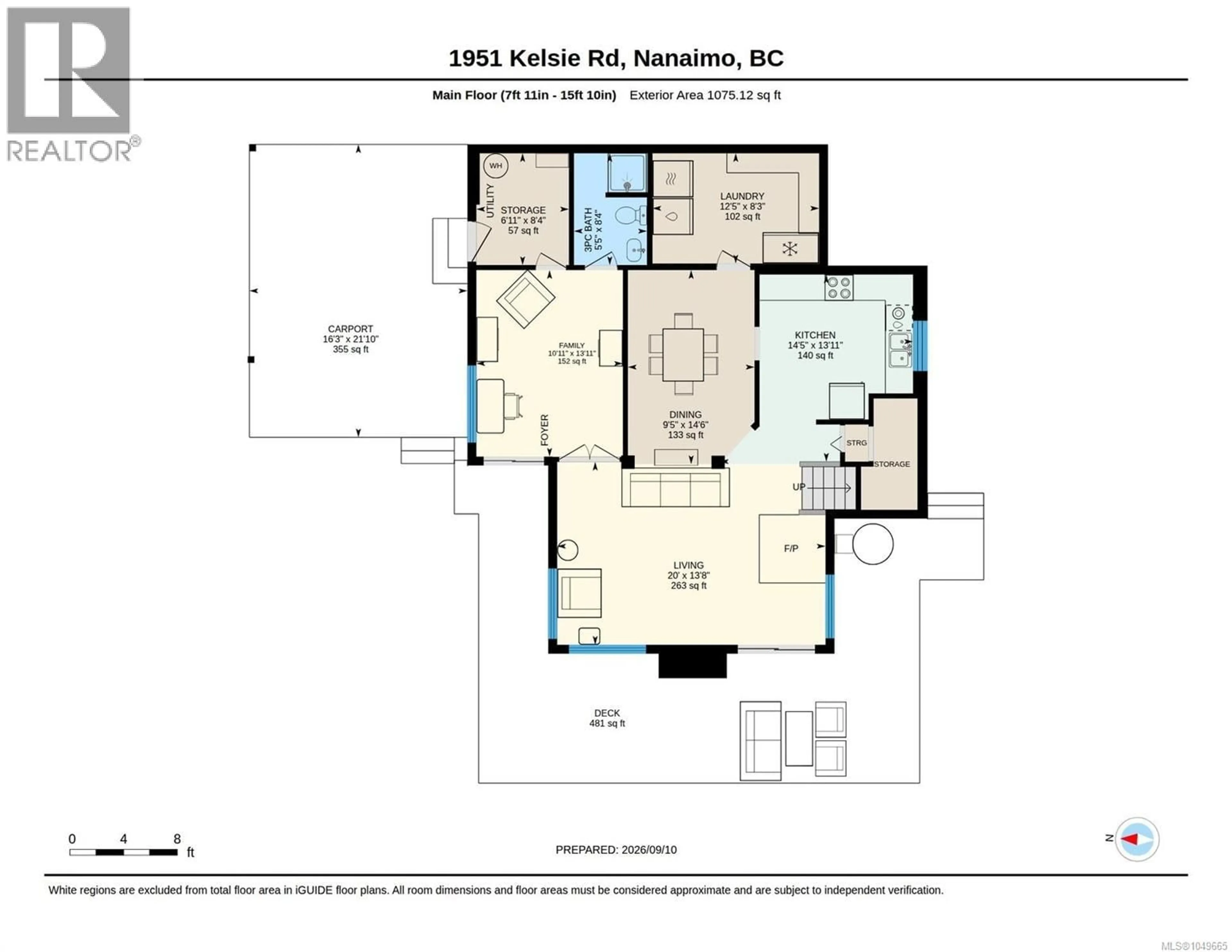 Floor plan for 1951 KELSIE ROAD, Nanaimo British Columbia V9X1B7