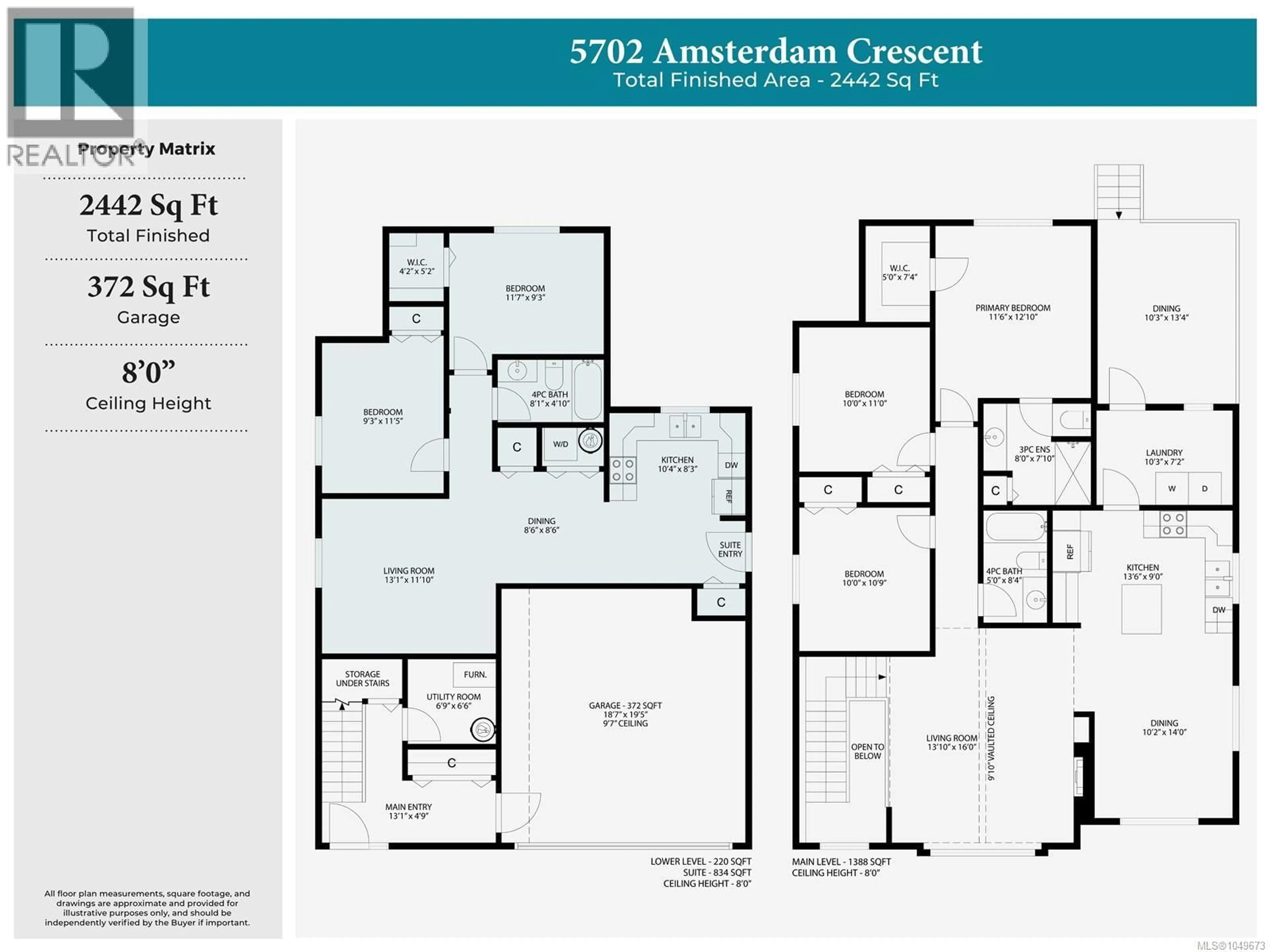 Floor plan for 5702 AMSTERDAM CRESCENT, Nanaimo British Columbia V9T5J4