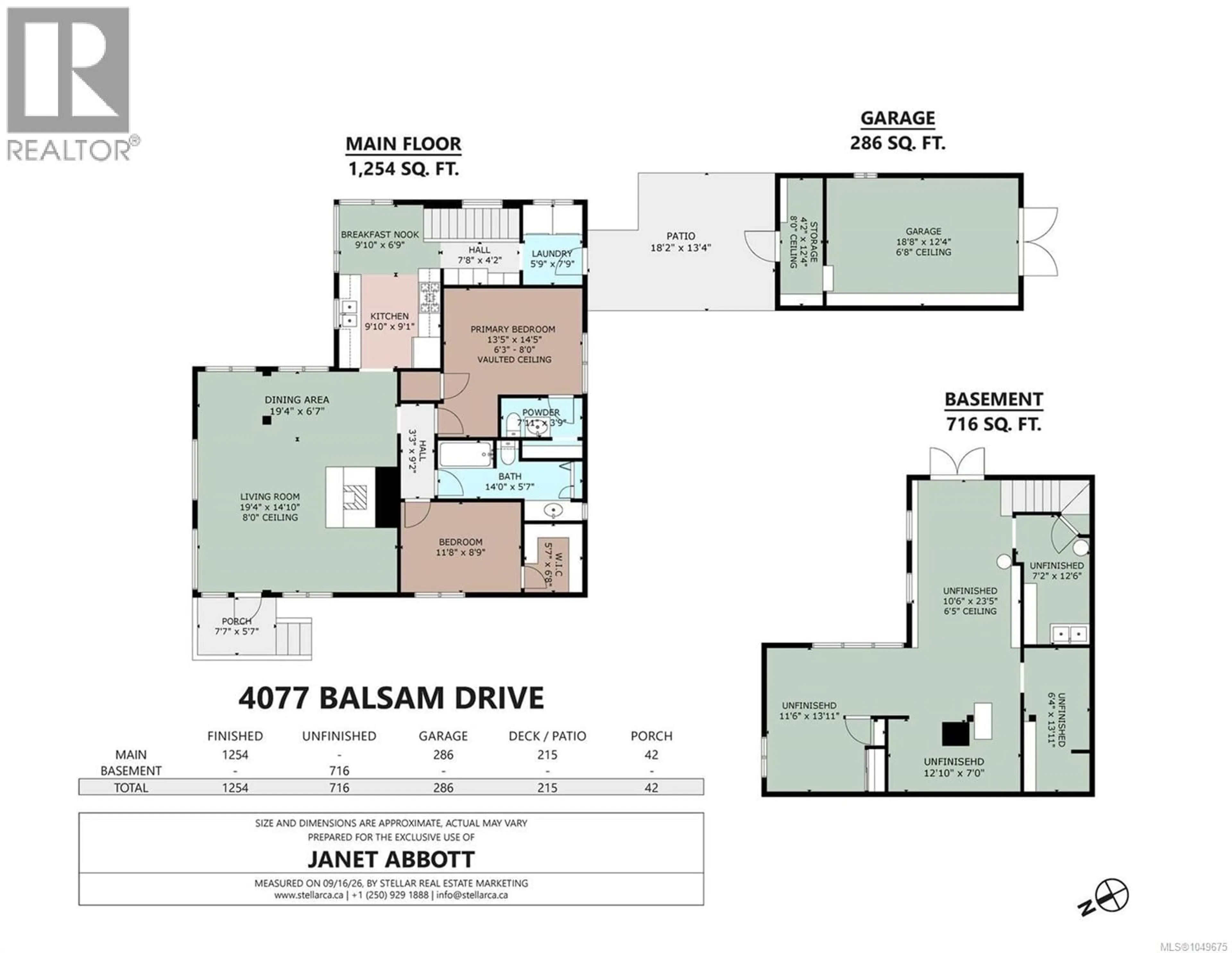 Floor plan for 4077 BALSAM DRIVE, Cobble Hill British Columbia V8H0E8