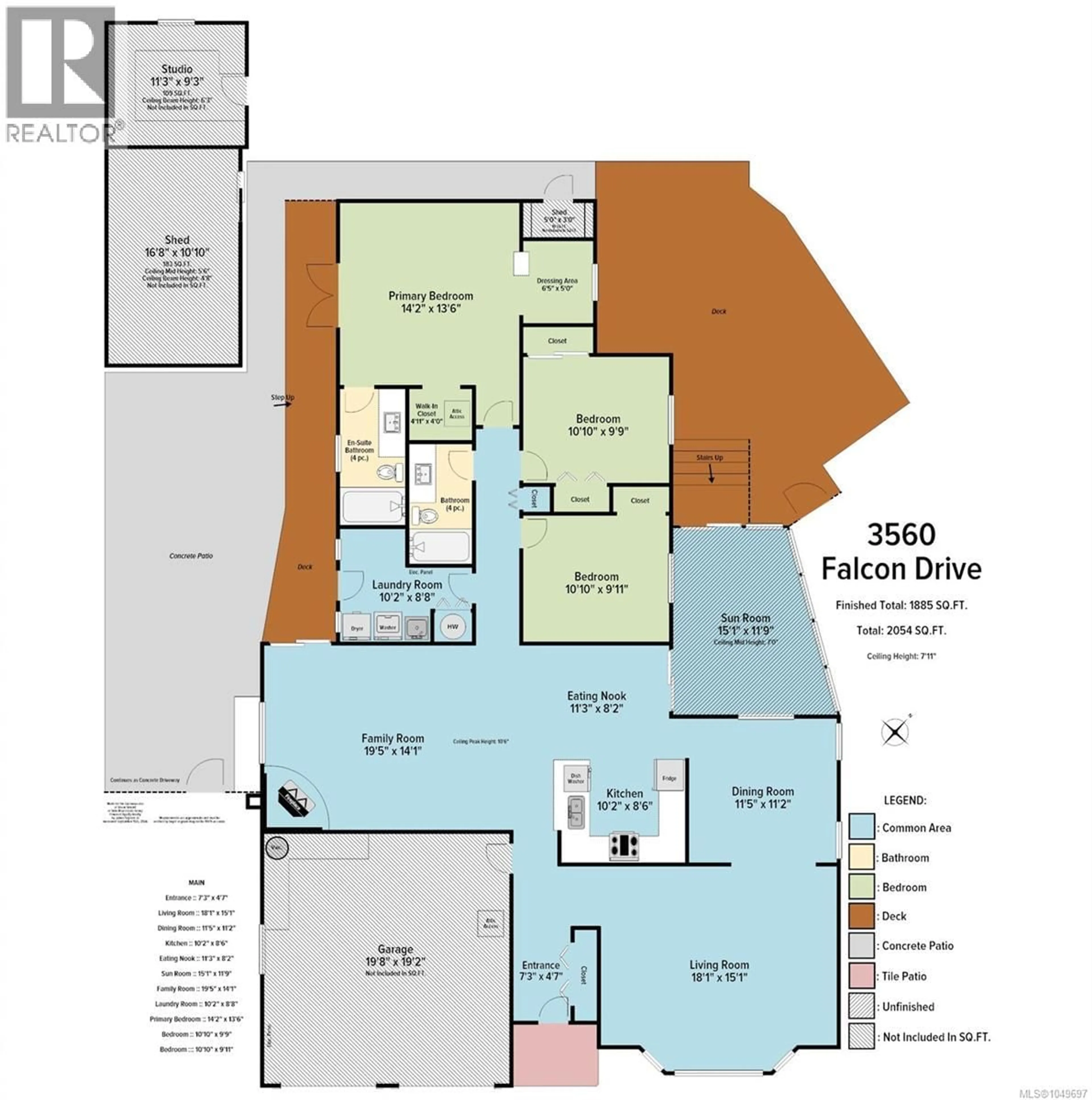 Floor plan for 3560 FALCON DRIVE, Nanaimo British Columbia V9T4G8