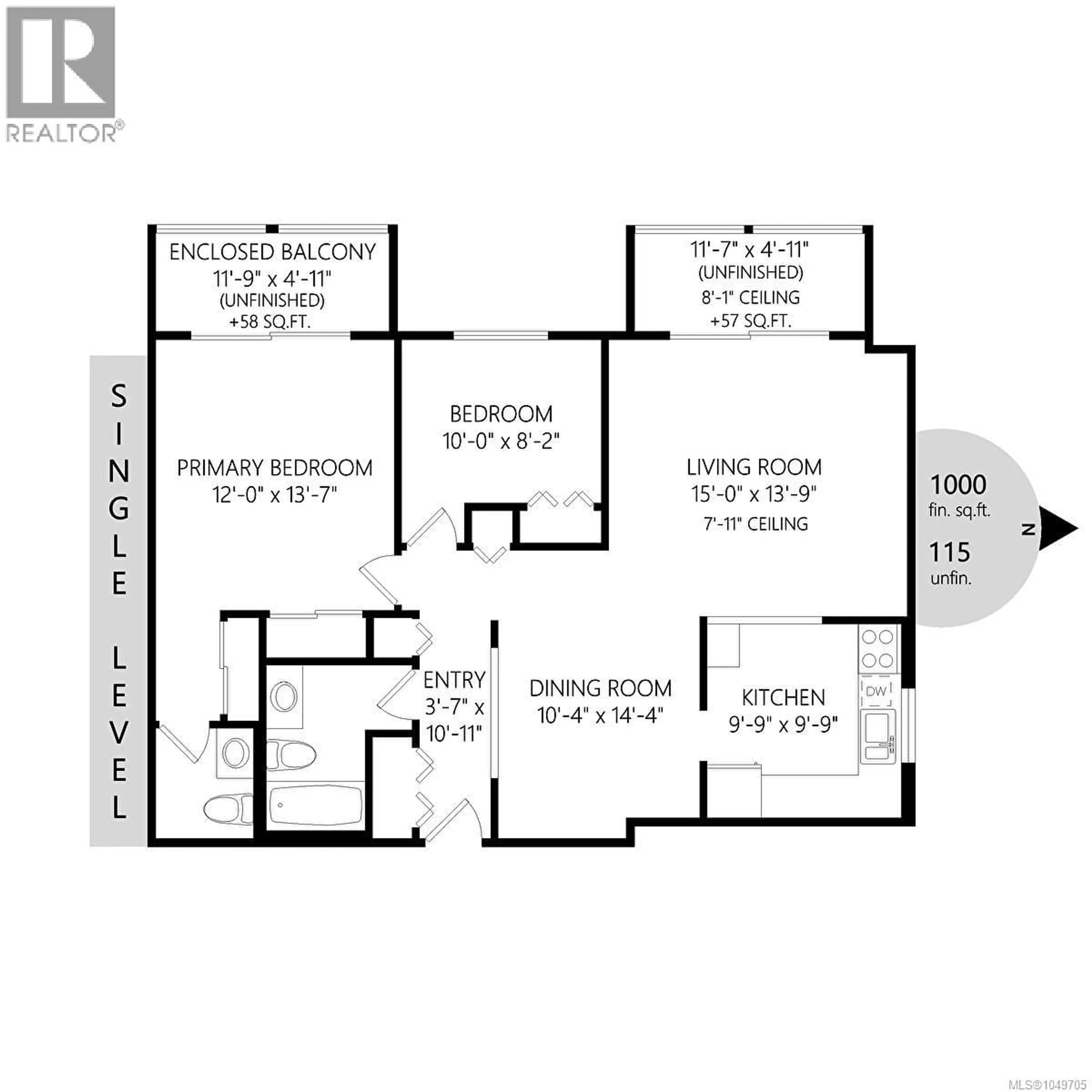 Floor plan for 302 - 924 COOK STREET, Victoria British Columbia V8V3Z3