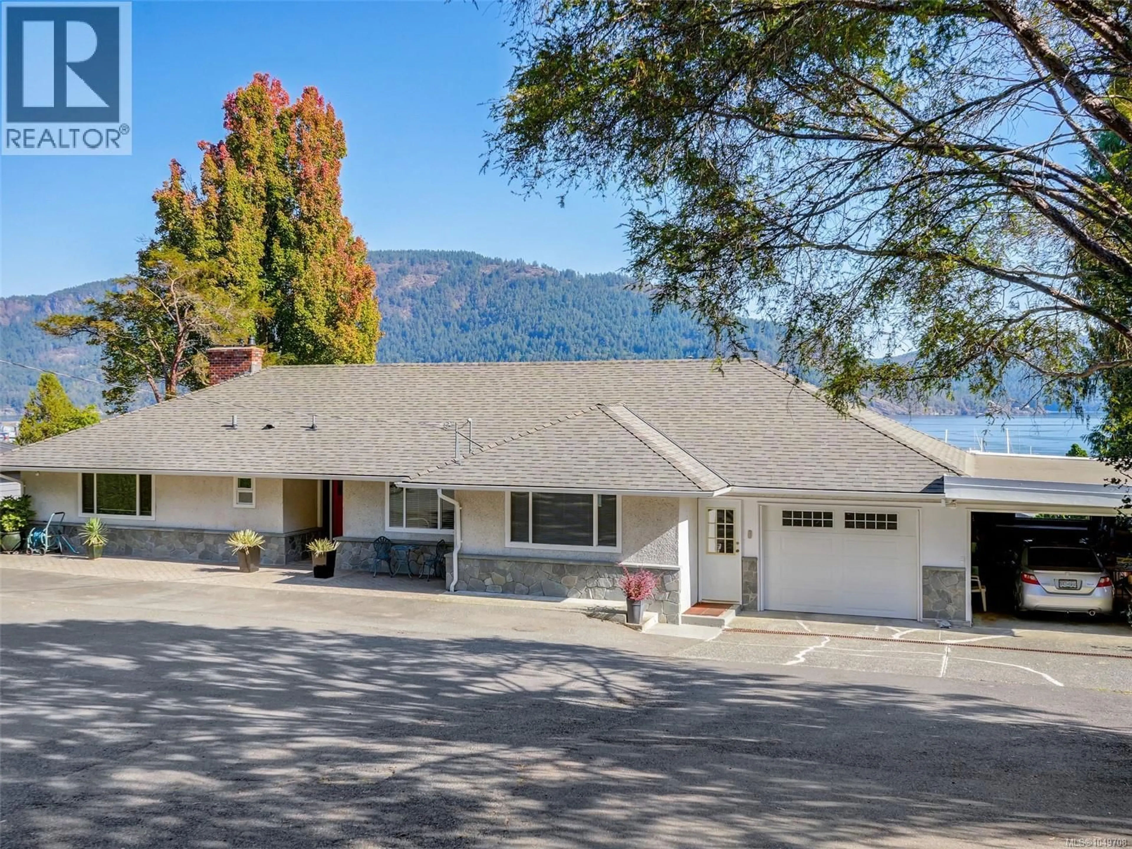 A pic from outside/outdoor area/front of a property/back of a property/a pic from drone, water/lake/river/ocean view for 1809 PRITCHARD ROAD, Cowichan Bay British Columbia V0R1N1