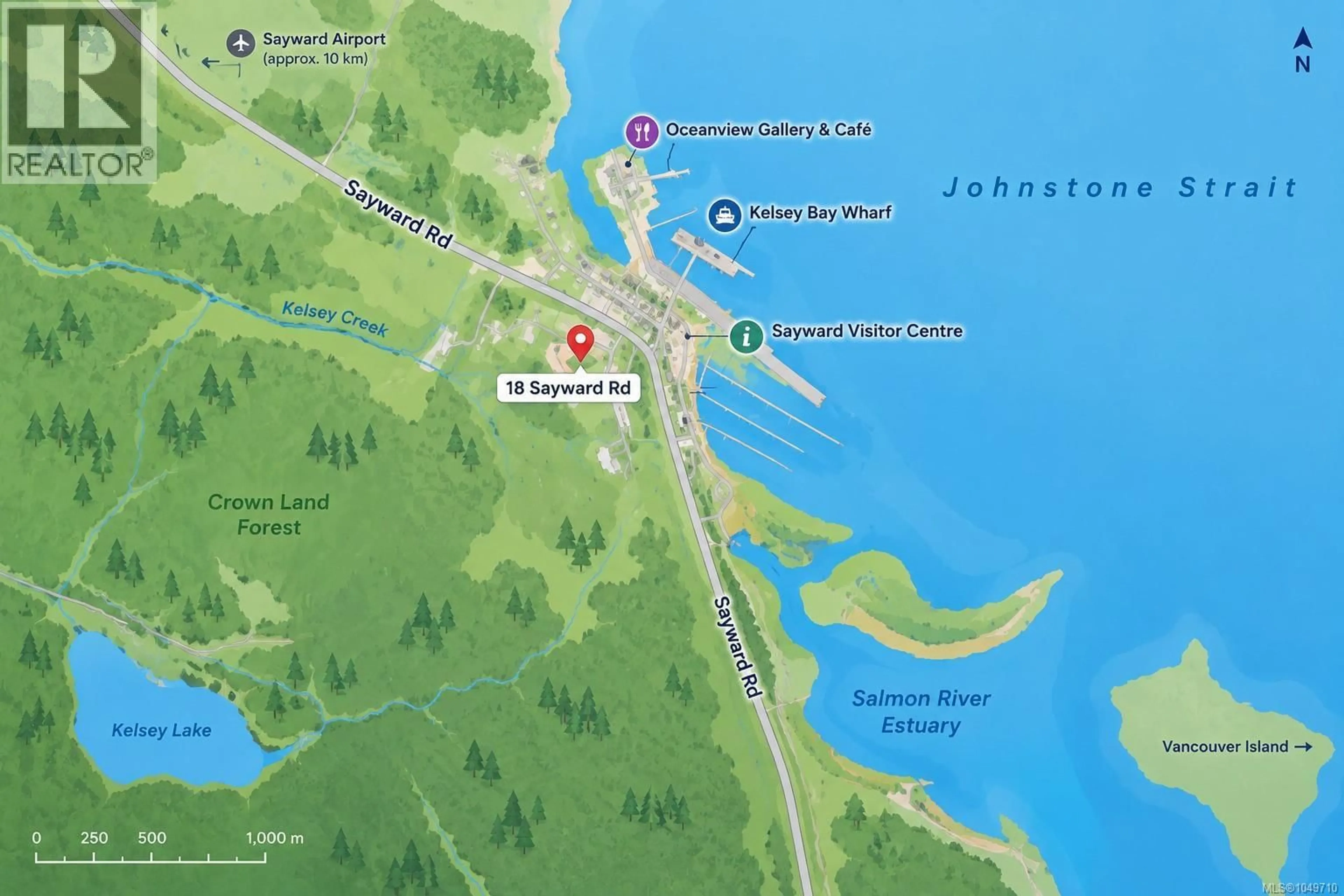 Picture of a map for 18 SAYWARD ROAD, Sayward British Columbia V0P1R0