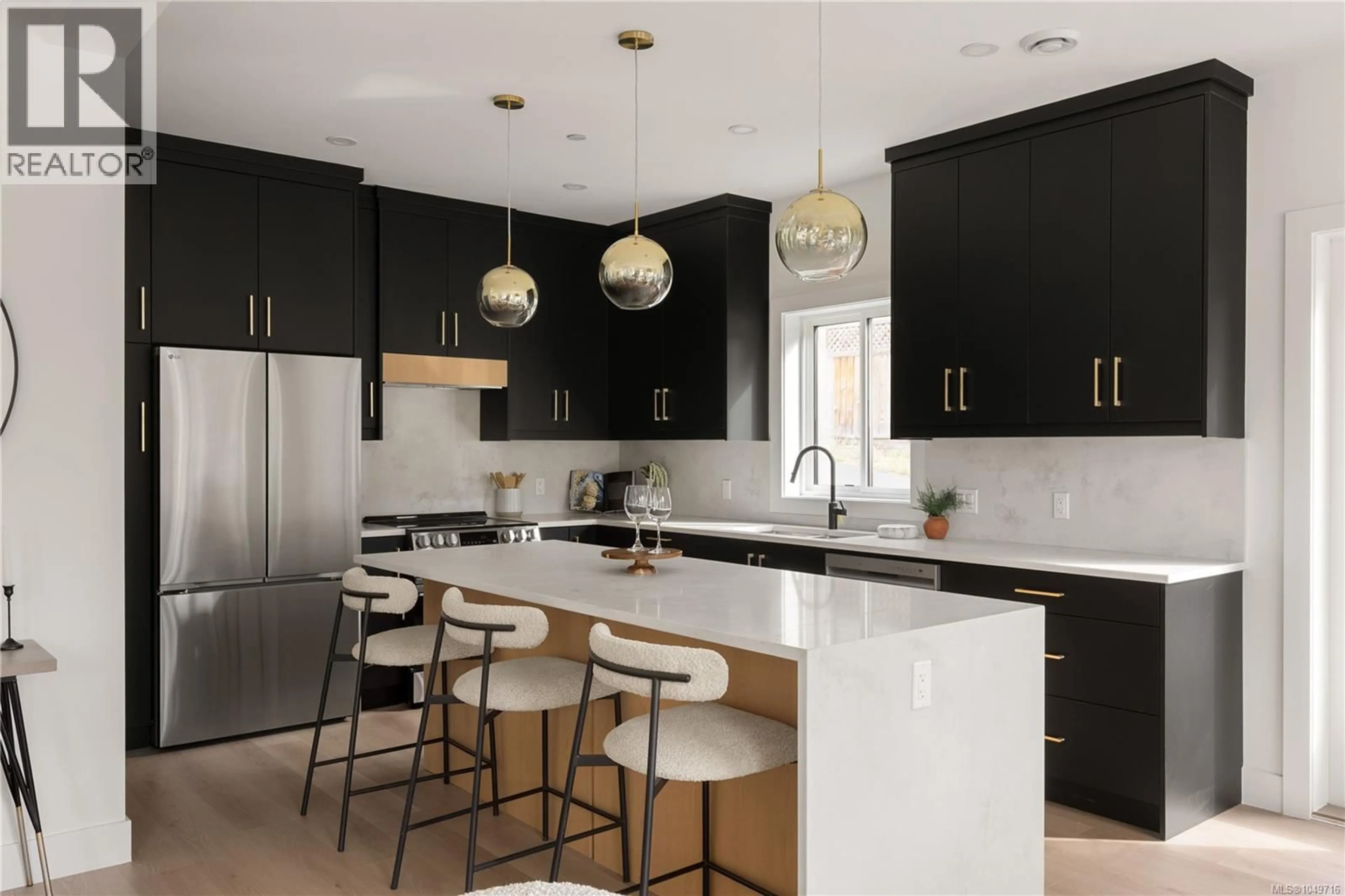 Contemporary kitchen, ceramic/tile floor for 105 - 614 ATKINS AVENUE, Langford British Columbia V9B3A3