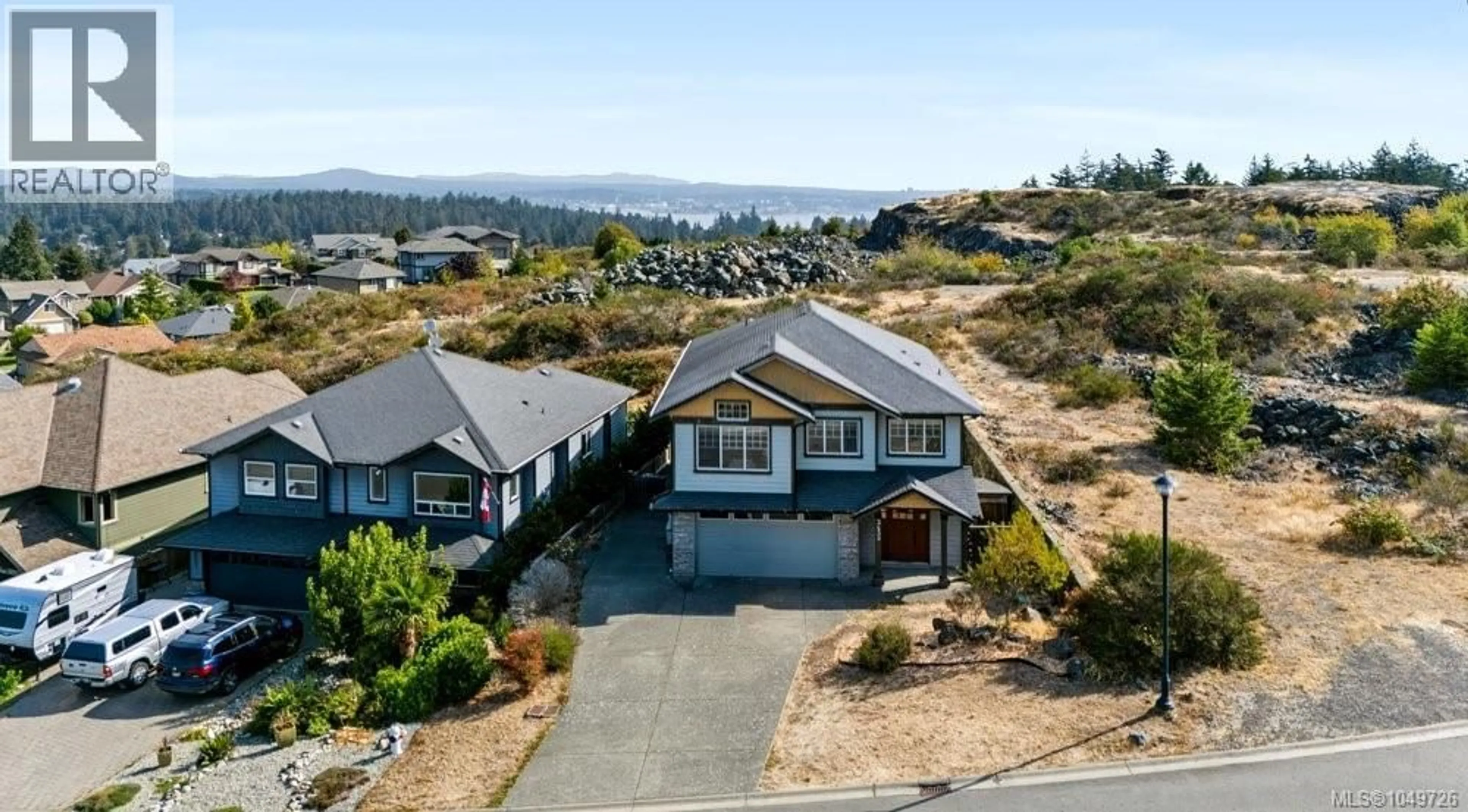 A pic from outside/outdoor area/front of a property/back of a property/a pic from drone, water/lake/river/ocean view for 3439 MARY ANNE CRESCENT, Colwood British Columbia V9B2B7