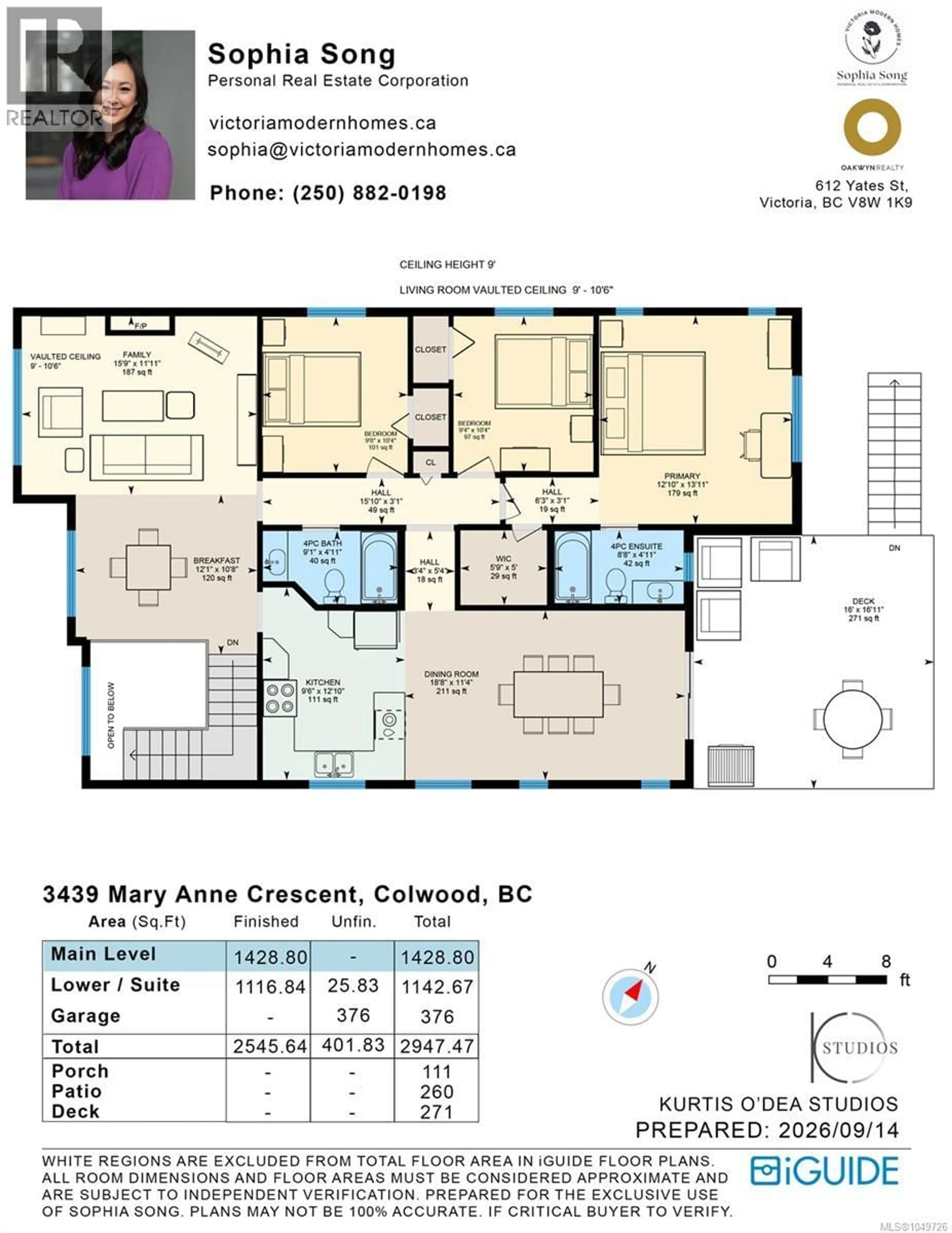 Floor plan for 3439 MARY ANNE CRESCENT, Colwood British Columbia V9B2B7