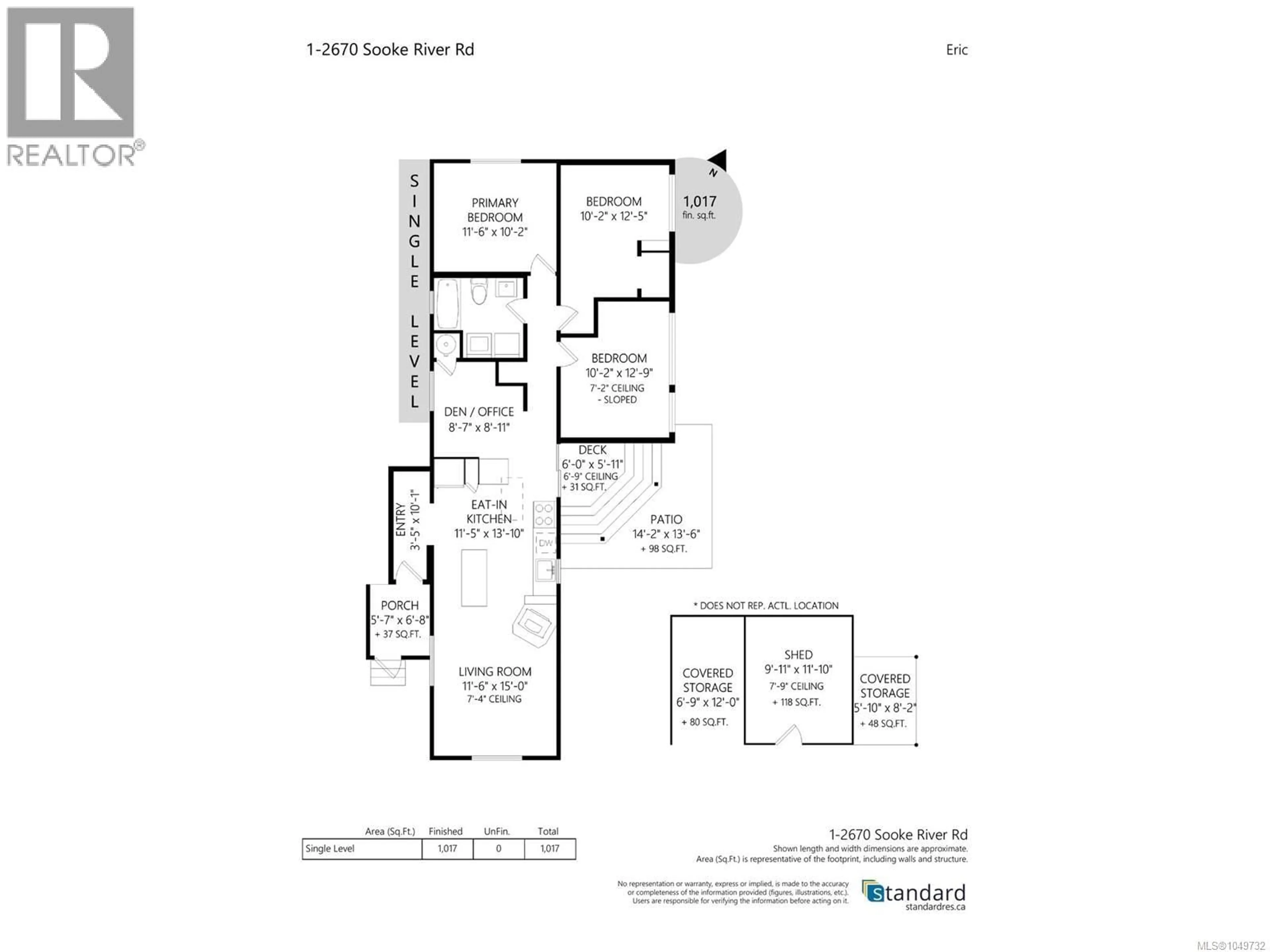 Floor plan for 1 - 2670 SOOKE RIVER ROAD, Sooke British Columbia V9Z0Y2