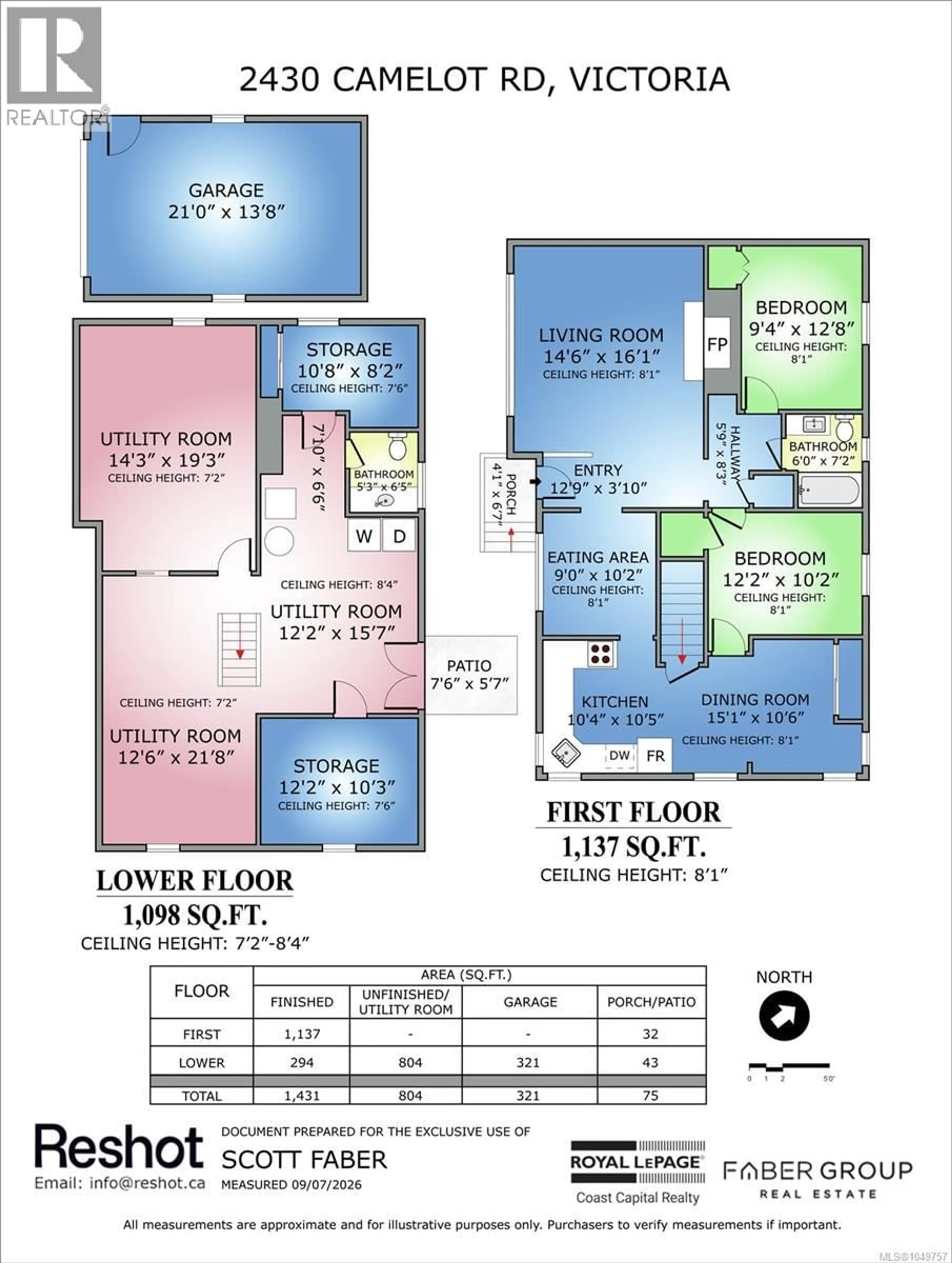 Floor plan for 2430 CAMELOT ROAD, Saanich British Columbia V8N1J3