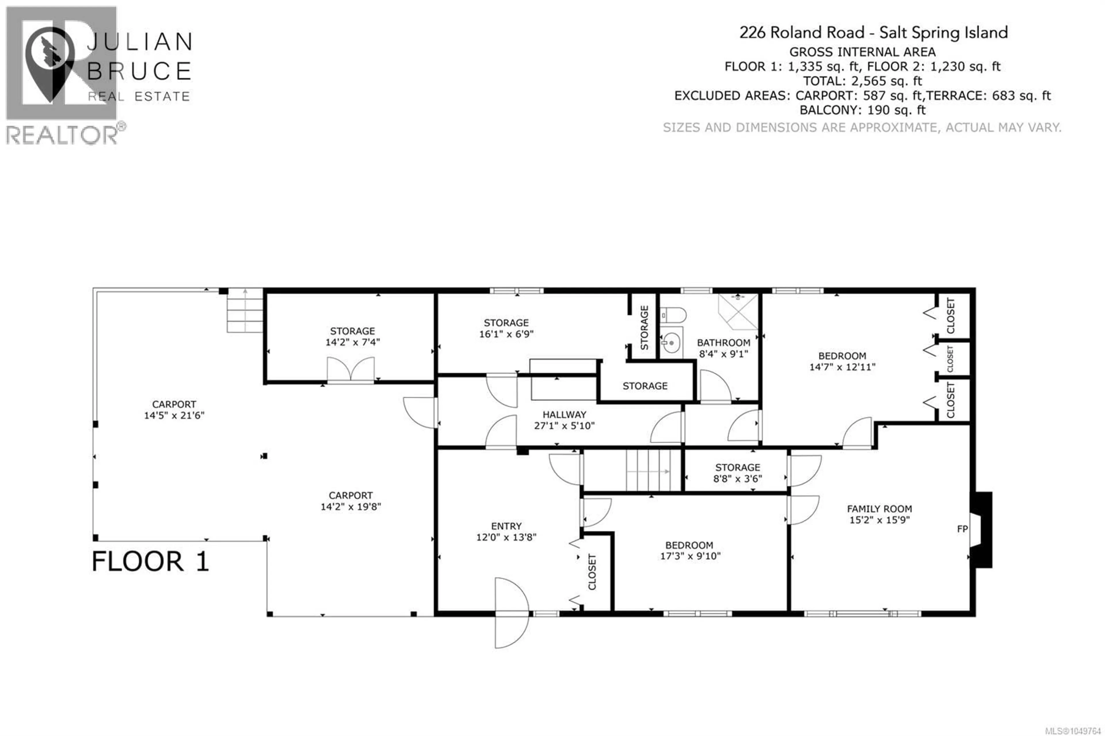 Floor plan for 226 ROLAND ROAD, Salt Spring British Columbia V8K2B7