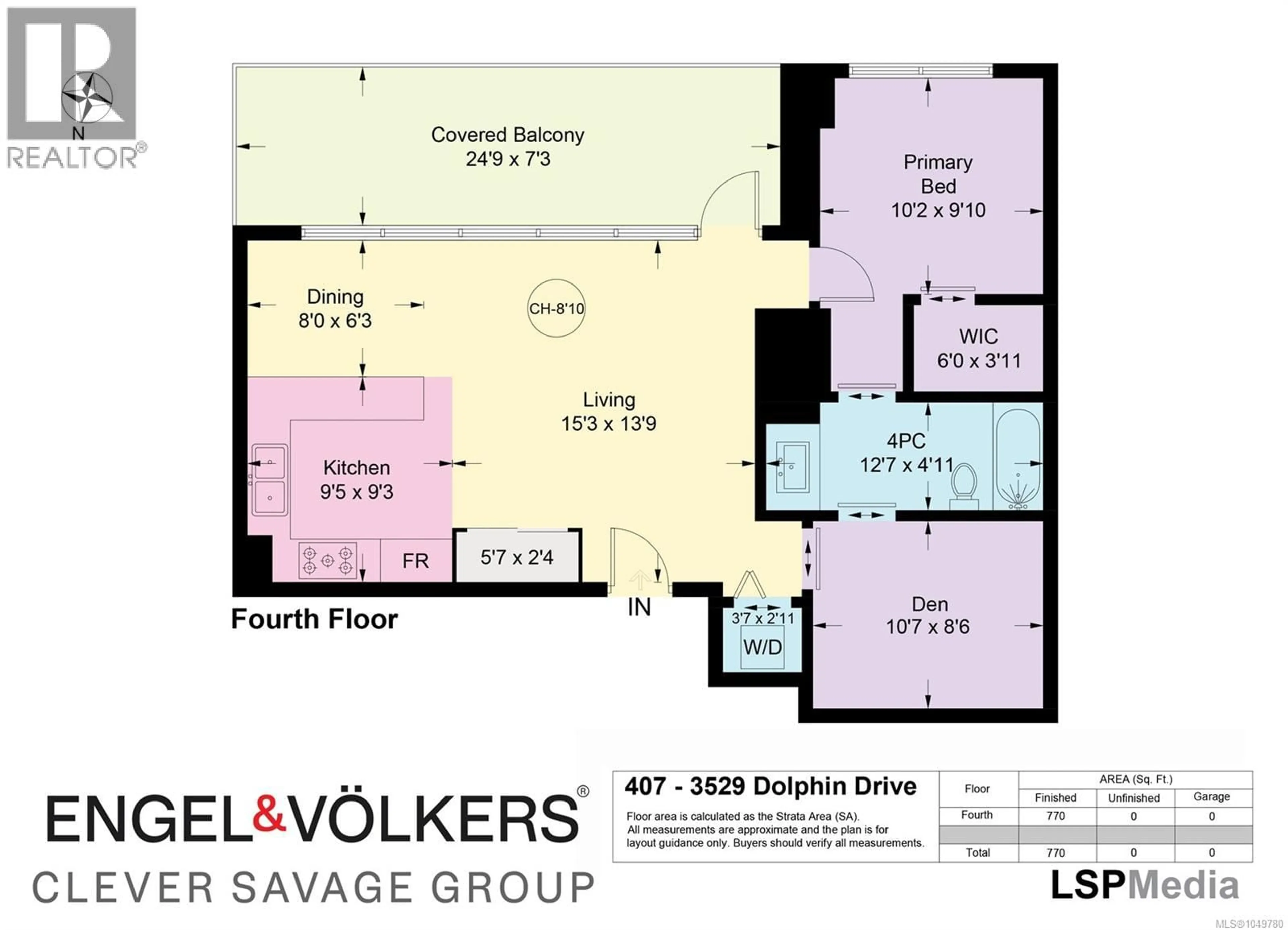 Floor plan for 407 - 3529 DOLPHIN DRIVE, Nanoose Bay British Columbia V9P9J7